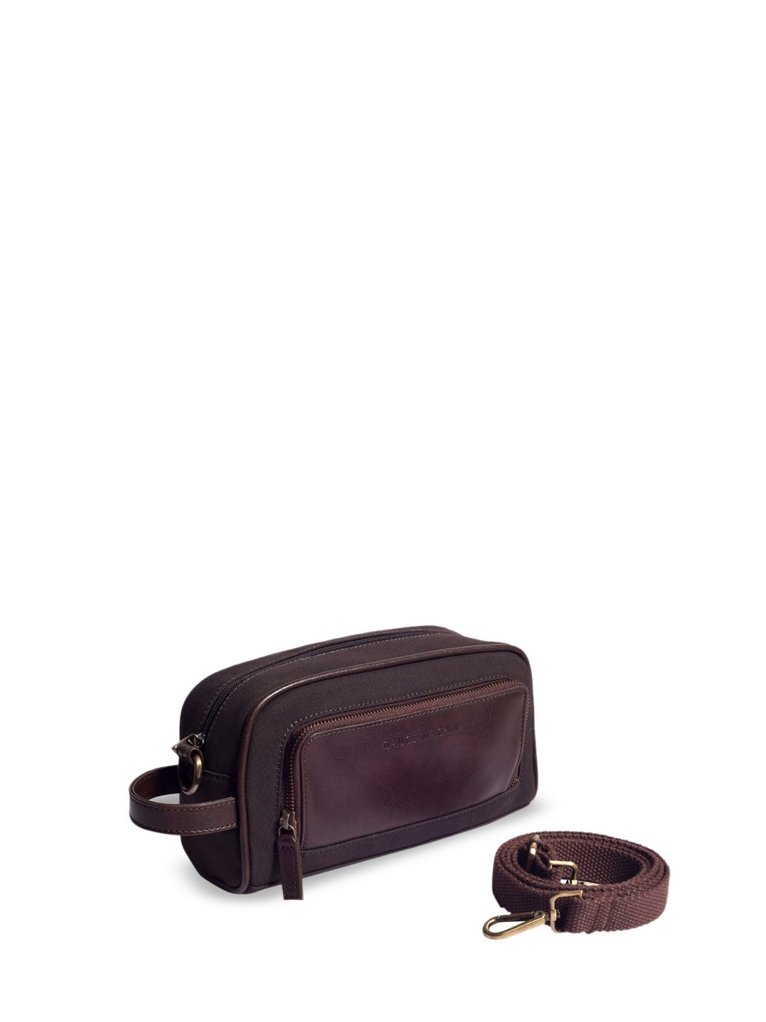 

Gauge Machine Multipurpose Makeup Pouch With Sling Strap, Brown