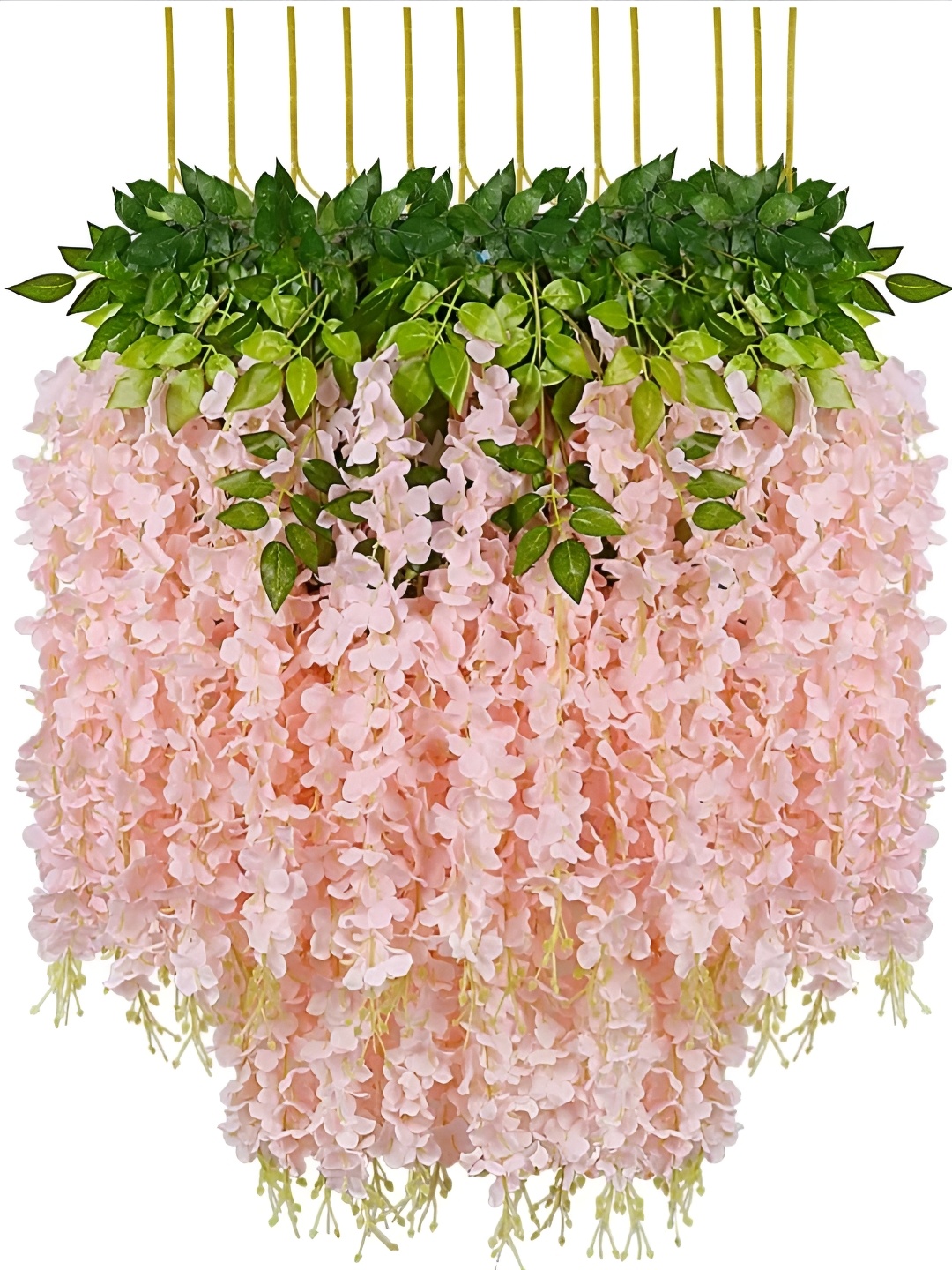 

VRB DECOR Pink 10 Pieces Hanging Artificial Flower