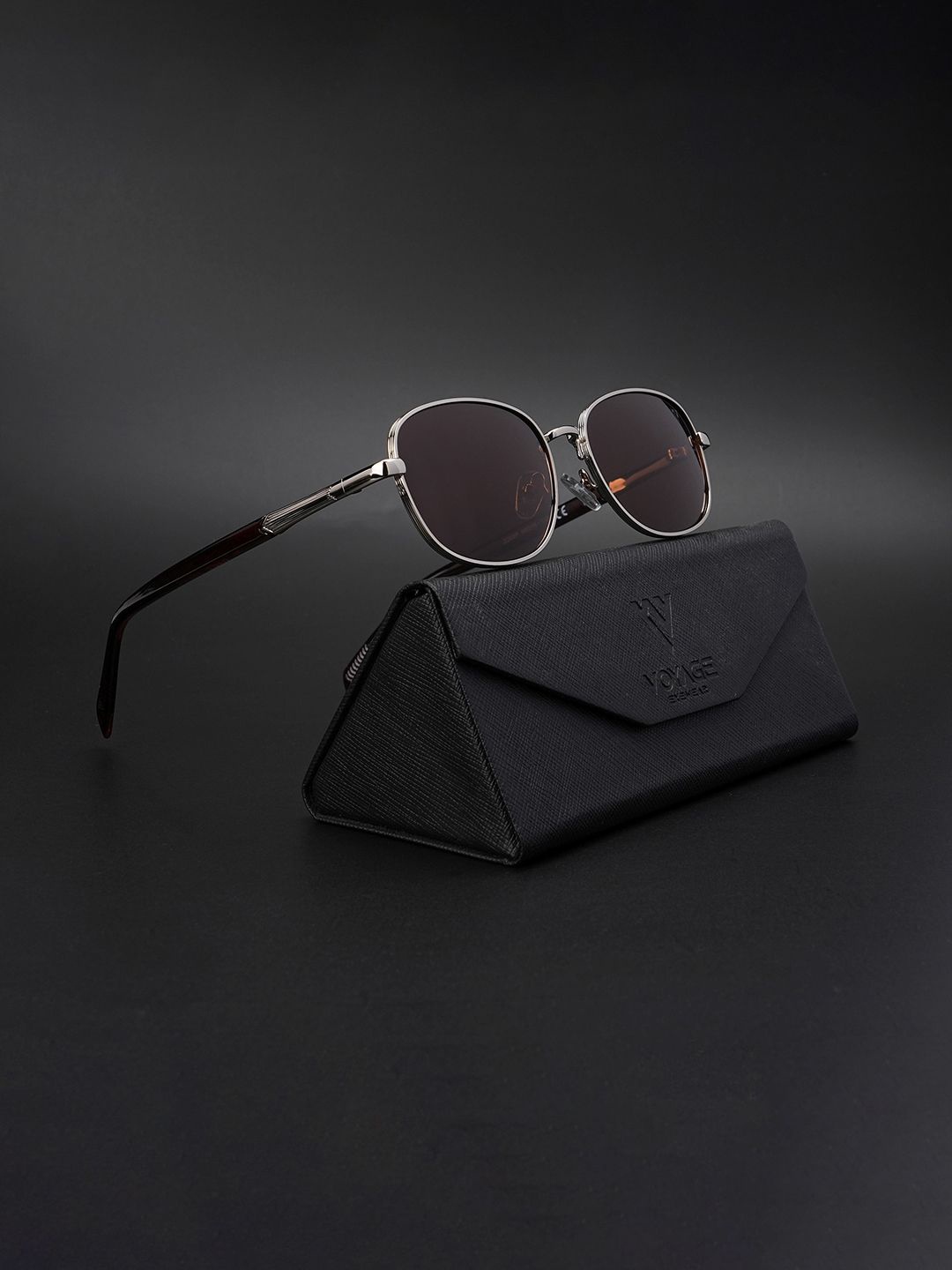 

Voyage Unisex Square Sunglasses with Polarised and UV Protected Lens, Brown