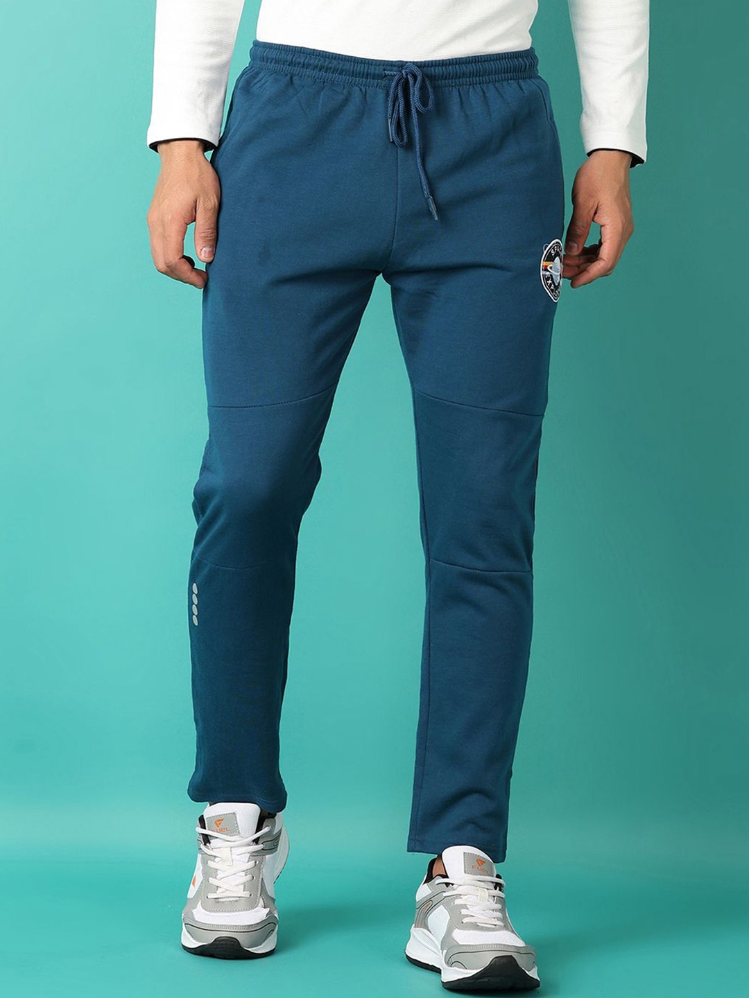 

V-Mart Men Mid Rise Track Pants, Blue