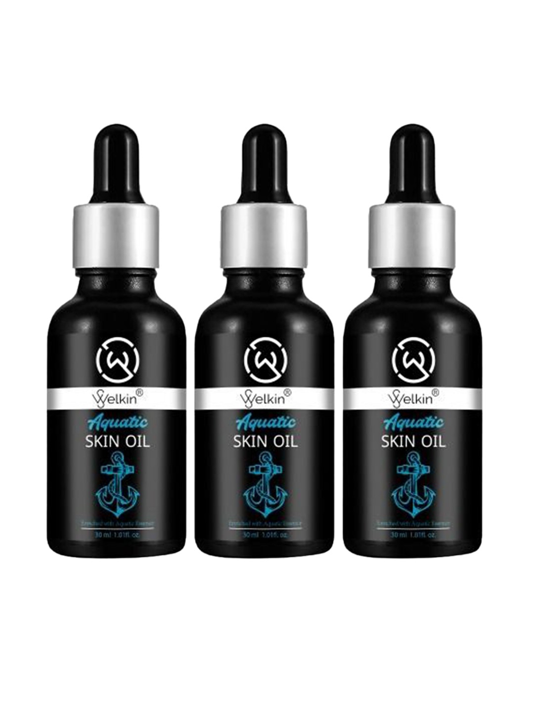 

WELKIN Set Of 3 Aquatic Skin Oil- 30 ml Each, White
