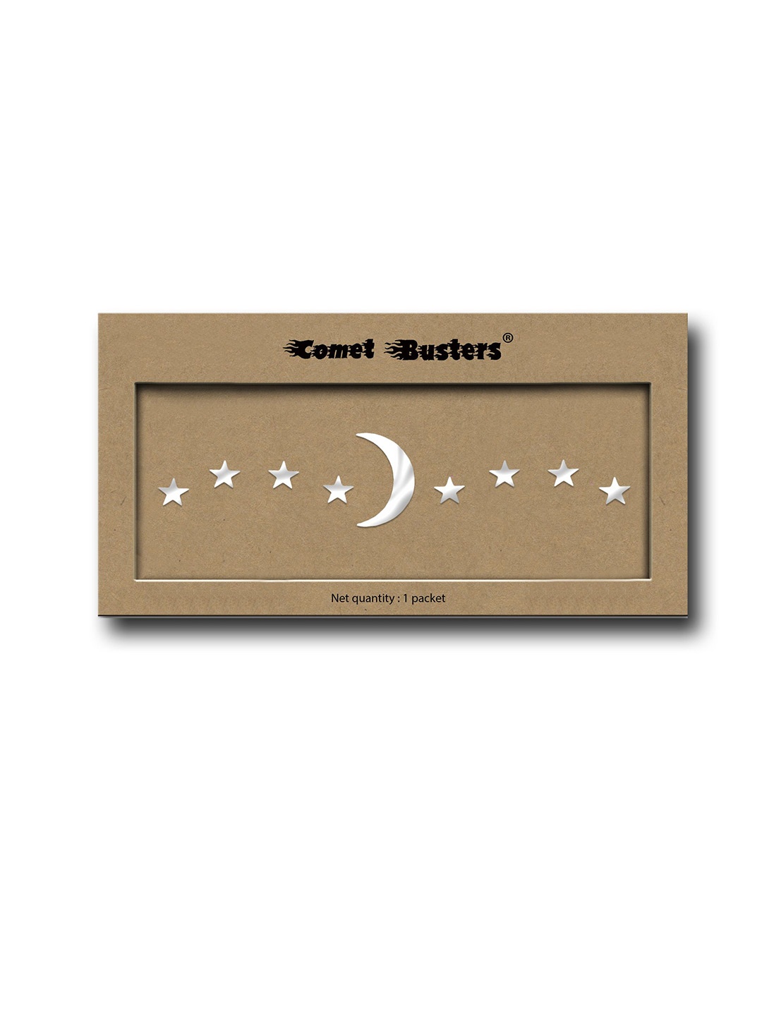 

Comet Busters Star And Moon Traditional Bindis - Silver