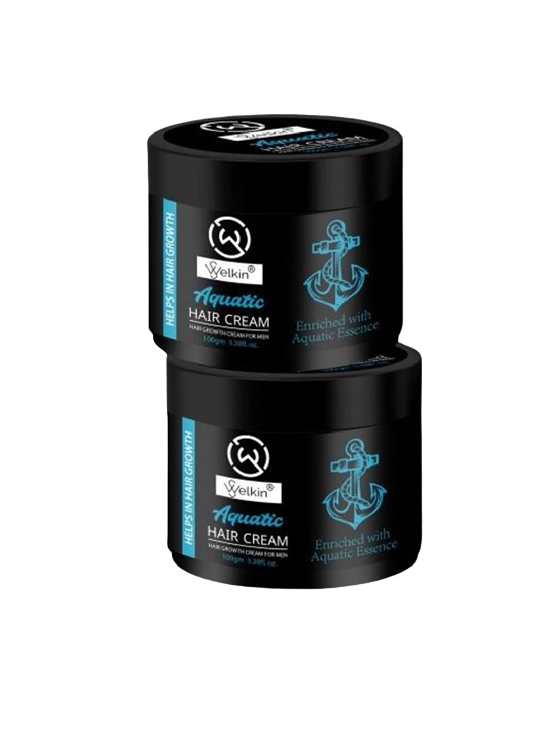 

WELKIN Set Of 2 Aquatic Hair Cream- 100 g Each, White