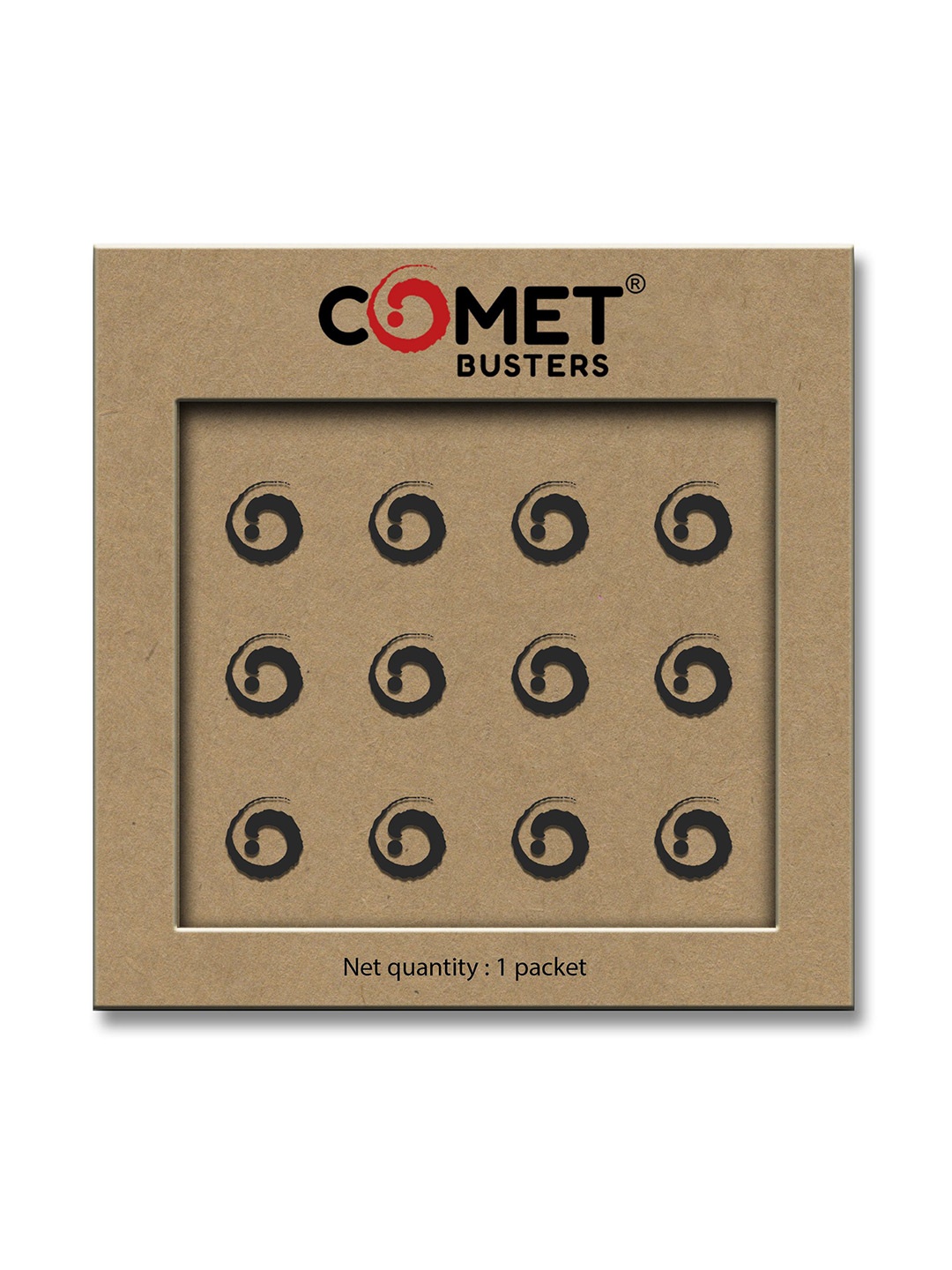 

Comet Busters Circular Traditional Bindis - Black