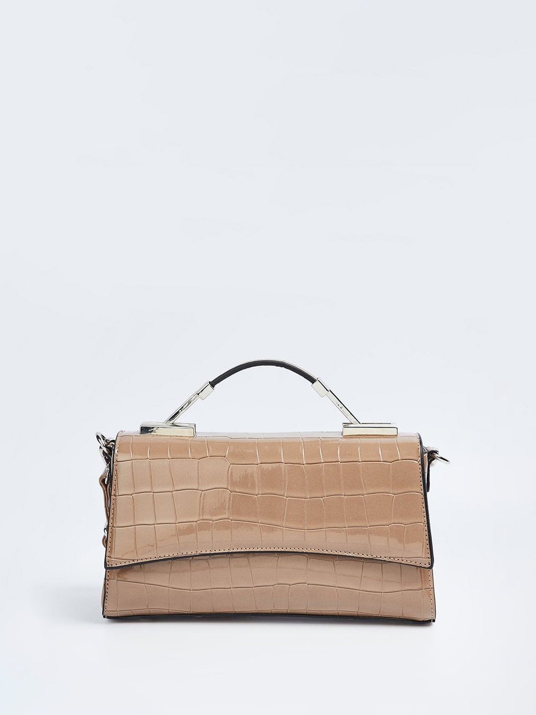 

CODE by Lifestyle Women Textured Oversized Structured Handheld Bag, Brown