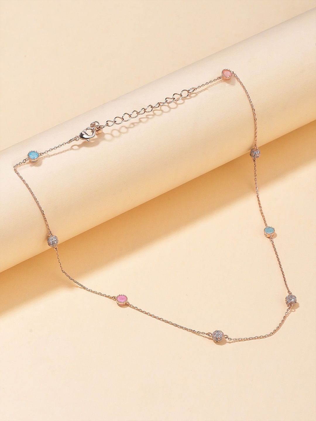 

Designbox Stone Studded Bohemian Chain, Gold