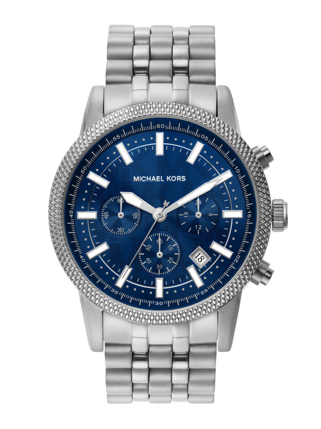 

Michael Kors Hutton Men Textured Analogue Watch - MK8952, Navy blue