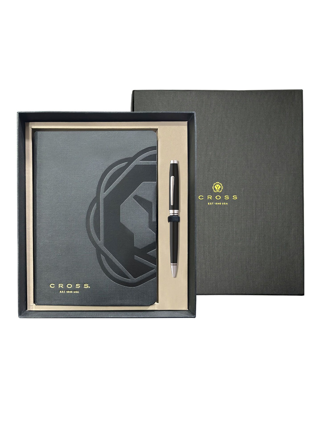 

Cross Black Lacquer Ball Point Pen With Journal