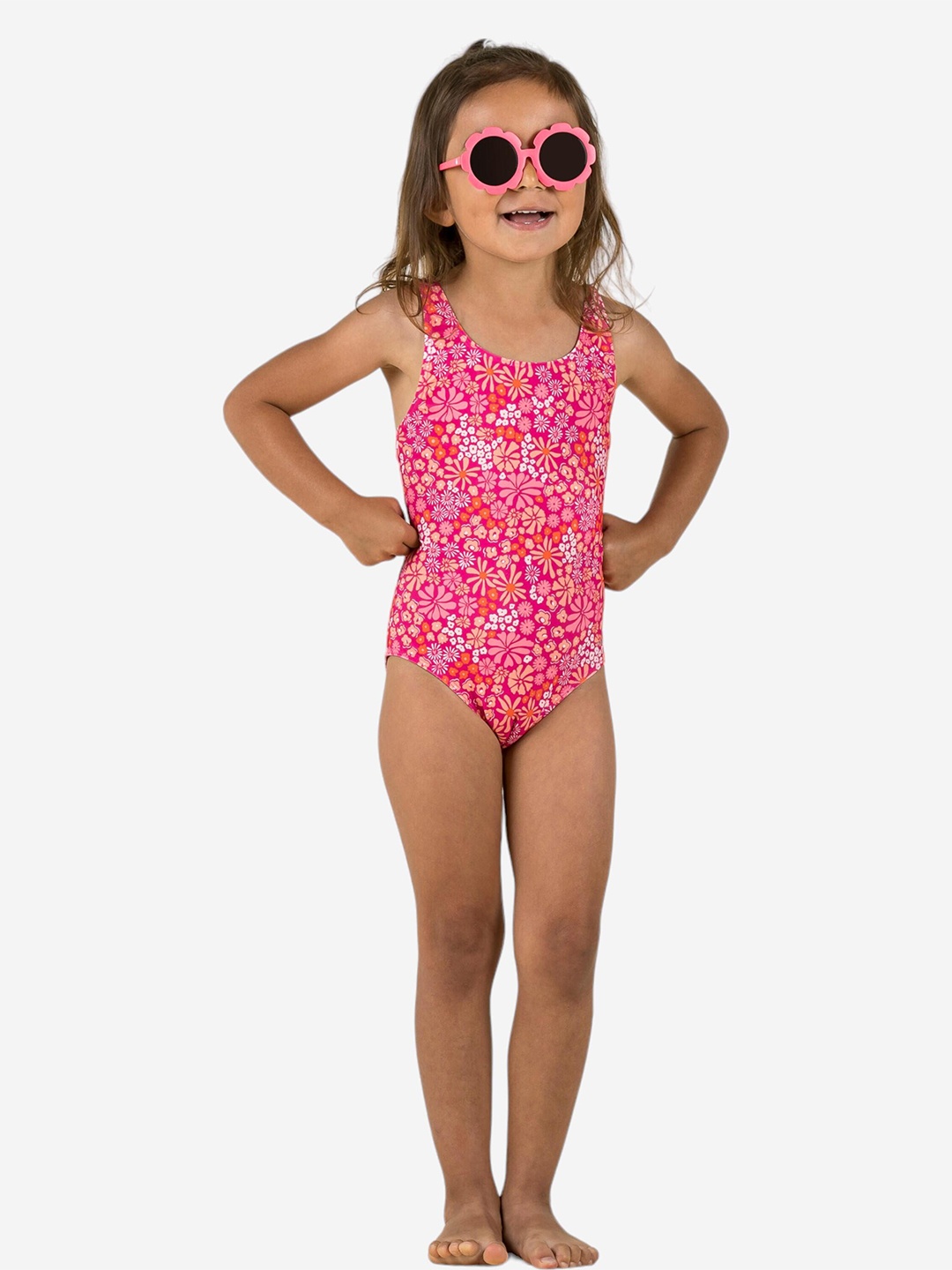 

Nabaiji By Decathlon Girls Printed Bodysuit, Pink