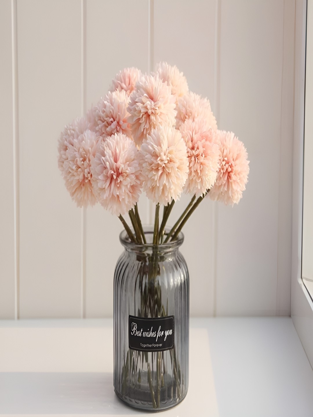 

VRB DECOR Peach-Coloured 1 Pieces Hydrangea Artificial Flower