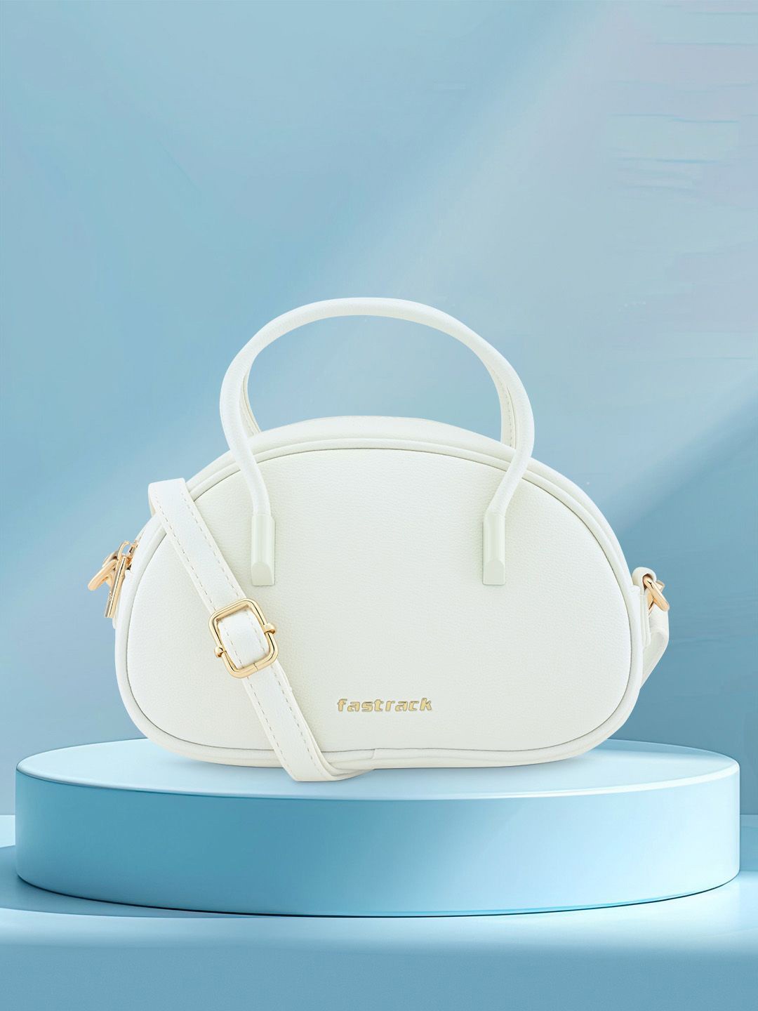 

Fastrack Solid Structured Satchel Bag, White