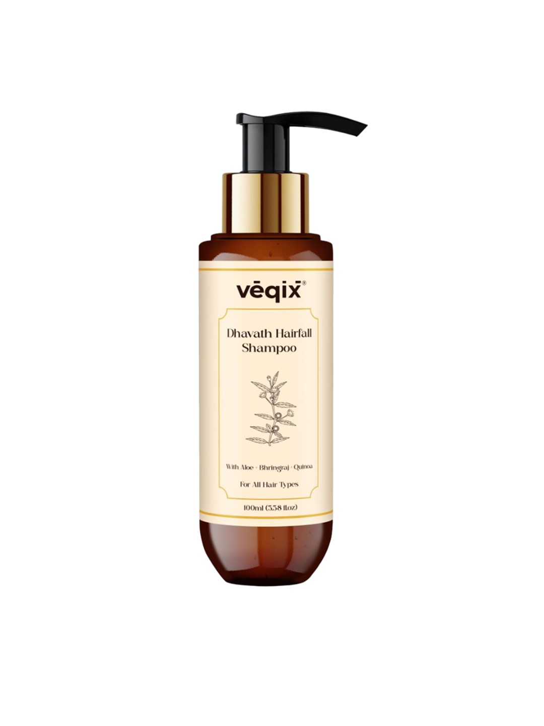 

VEQIX Dhavath Hairfall Shampoo With Aloe Vera & Bhringraj - 100 ml, Brown