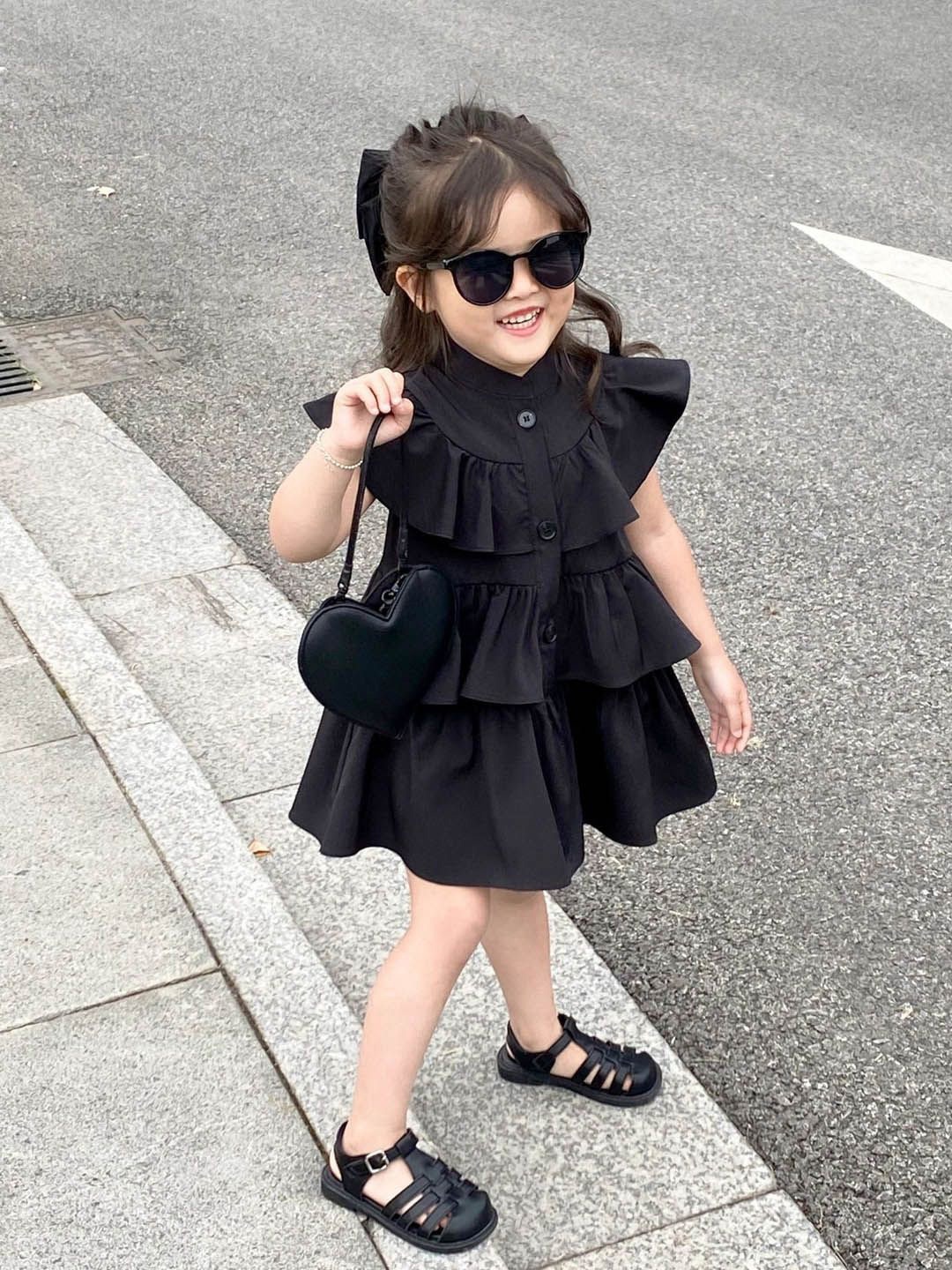 

Xsole Girl Fit & Flare Mini Dress, Black