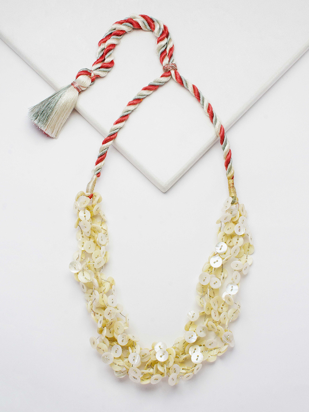 

Rhea Metal Necklace, White