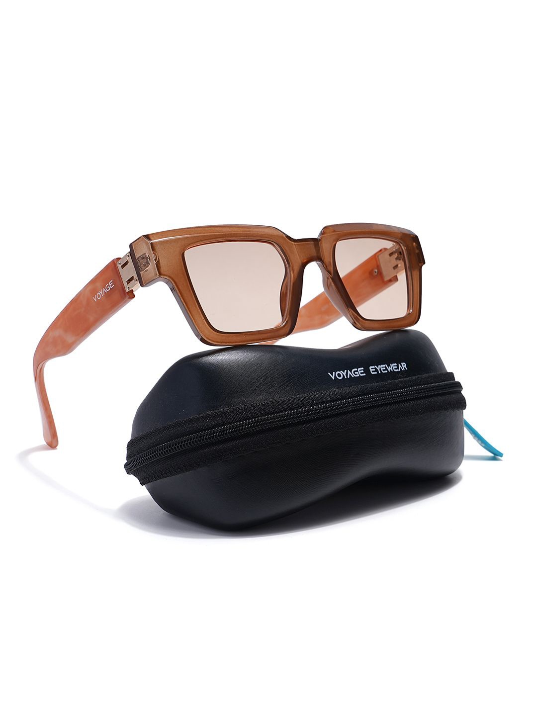 

Voyage Unisex Wayfarer Sunglasses with UV Protected Lens, Brown