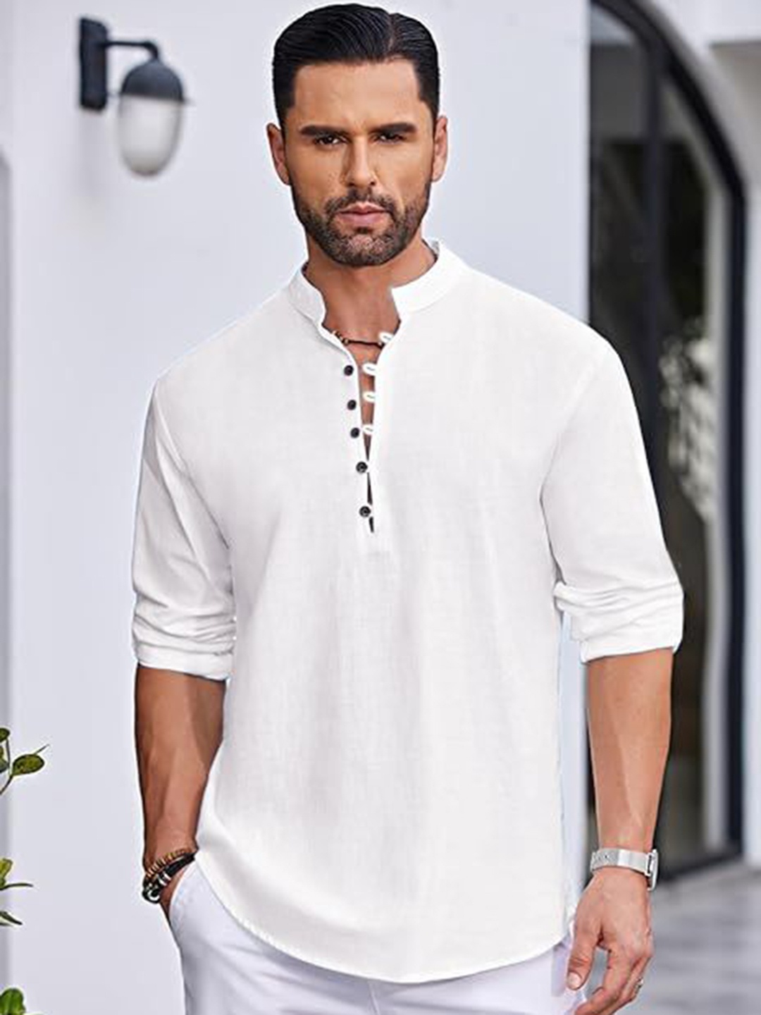 

FINIVO FASHION Men Kurta, White