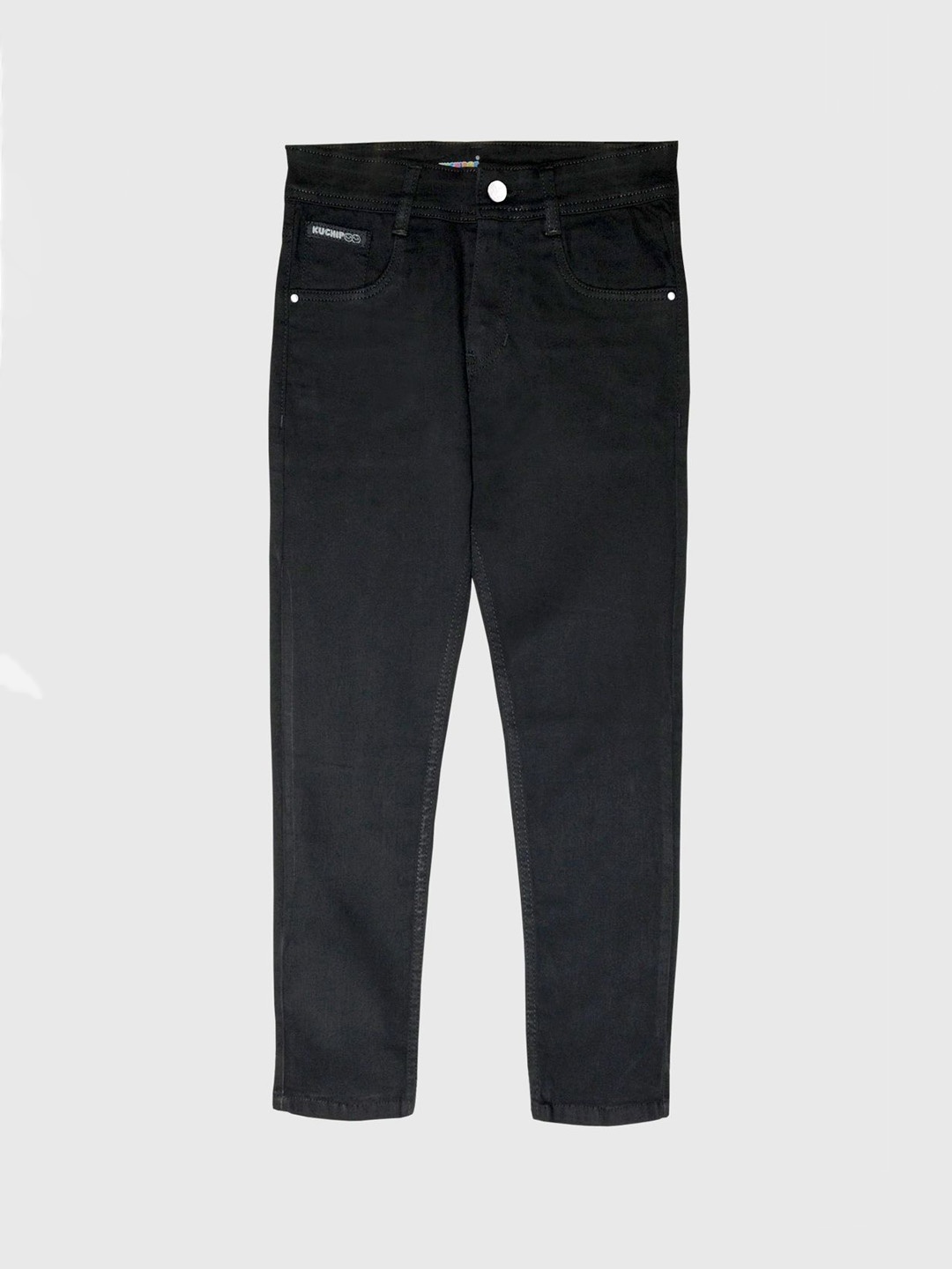 

KUCHIPOO Boys Stretchable Cotton Jeans, Black