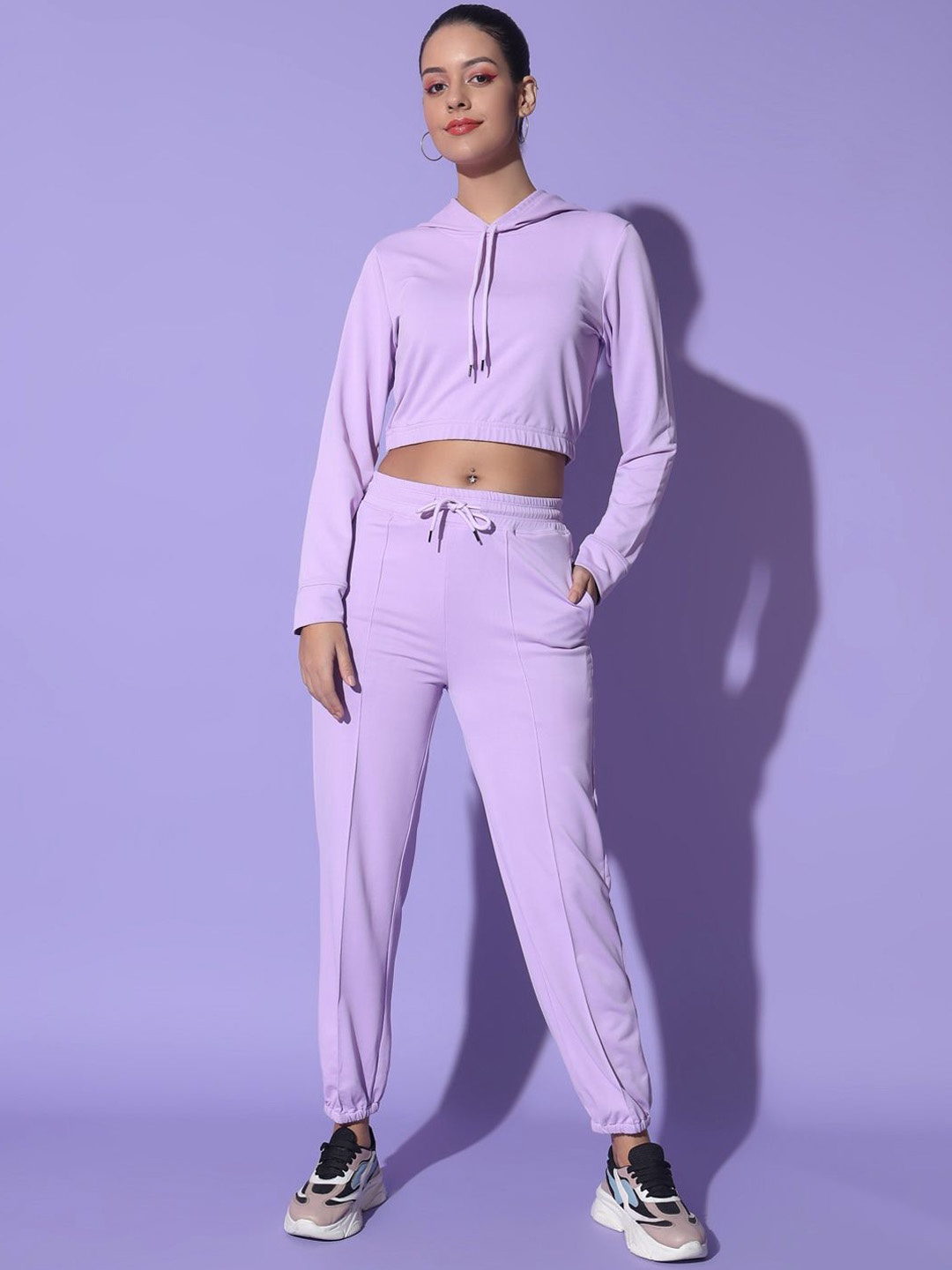 

GLITO Women Hooded Tracksuit, Lavender