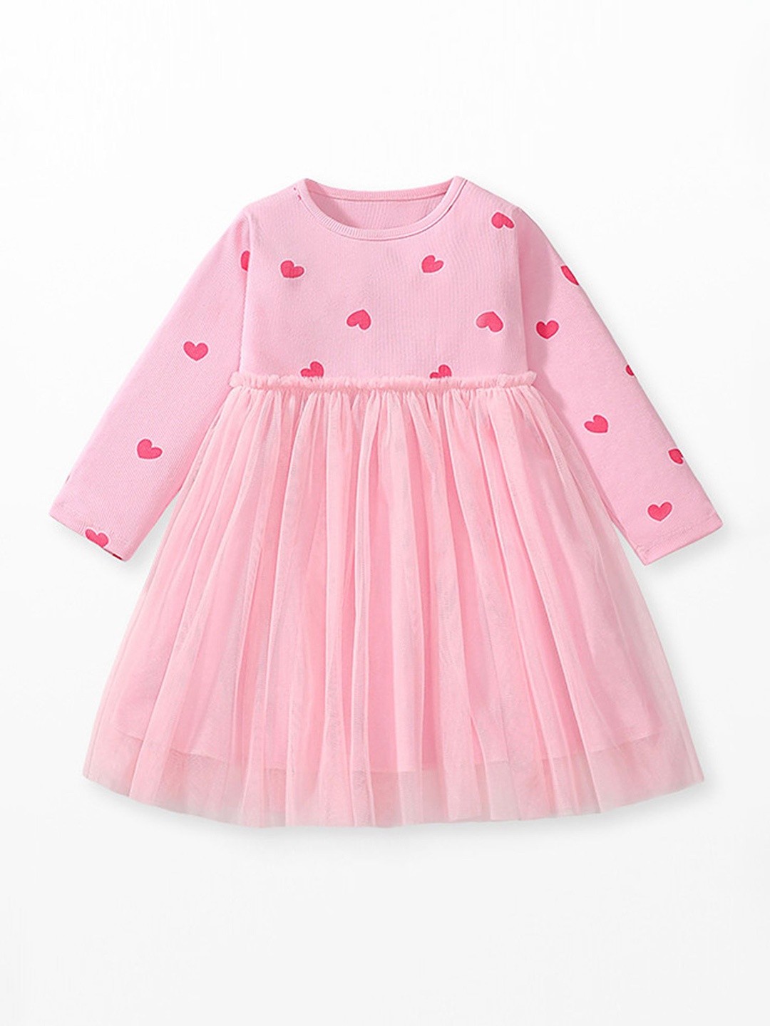 

LULU & SKY Fit & Flare cotton Dress, Pink