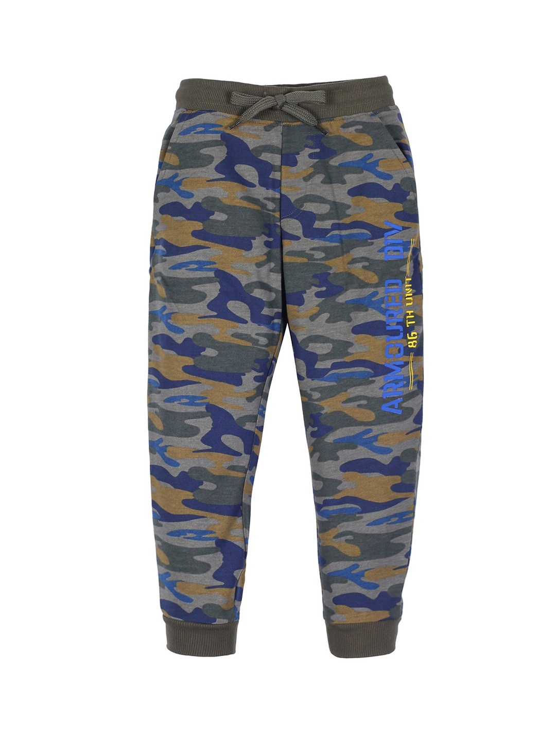 

PLUM TREE Boys Pure Cotton Mid Rise Joggers, Khaki