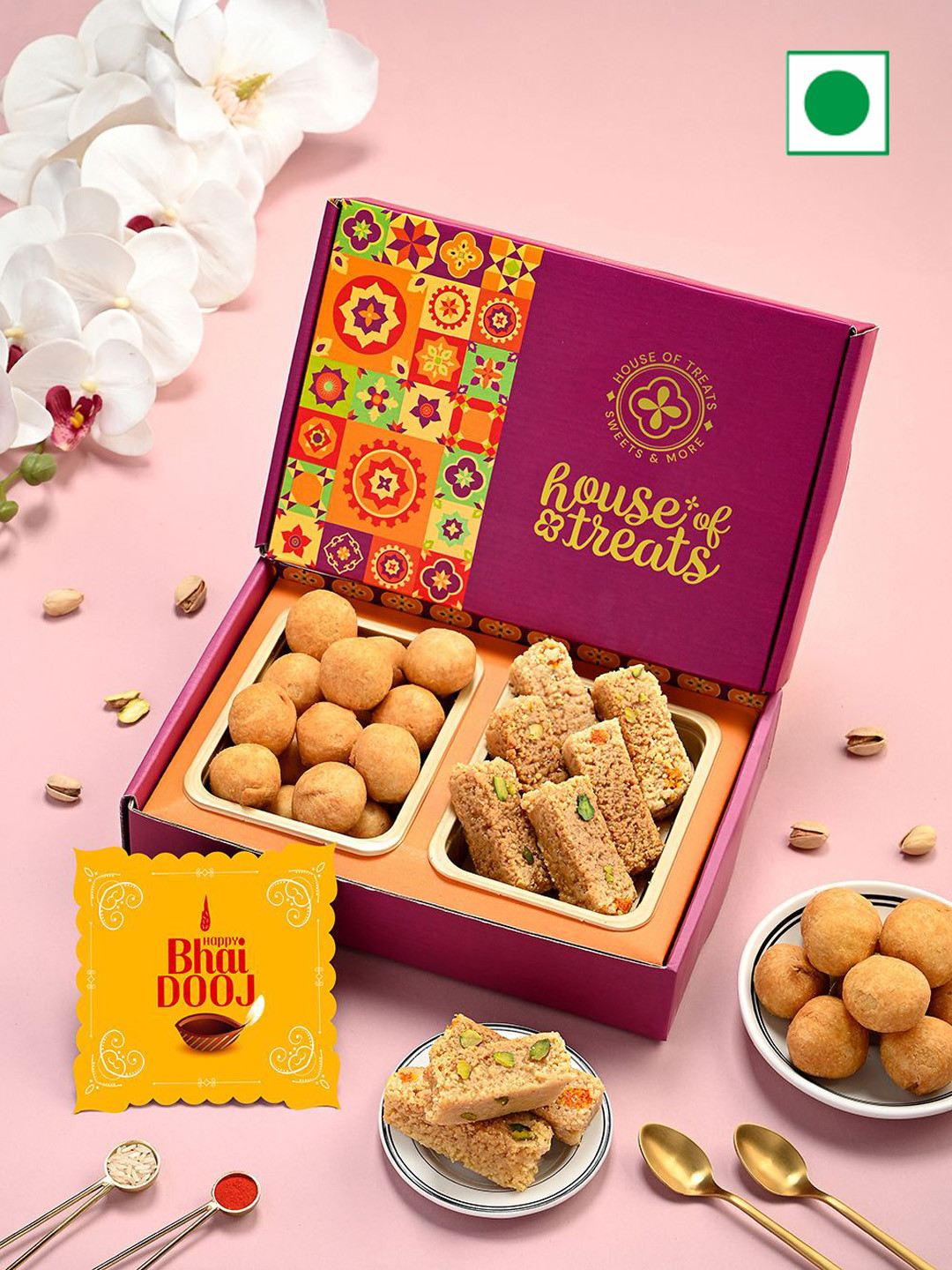 

RawFruit Bhai Dooj Sweet Gift Box, Pink
