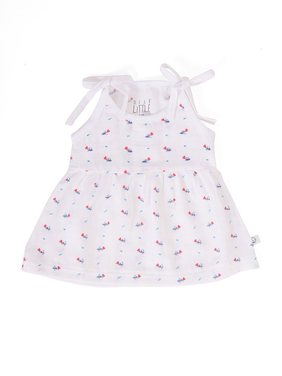 

Dear Little Girls Conversational Printed A-Line Cotton Dress, White