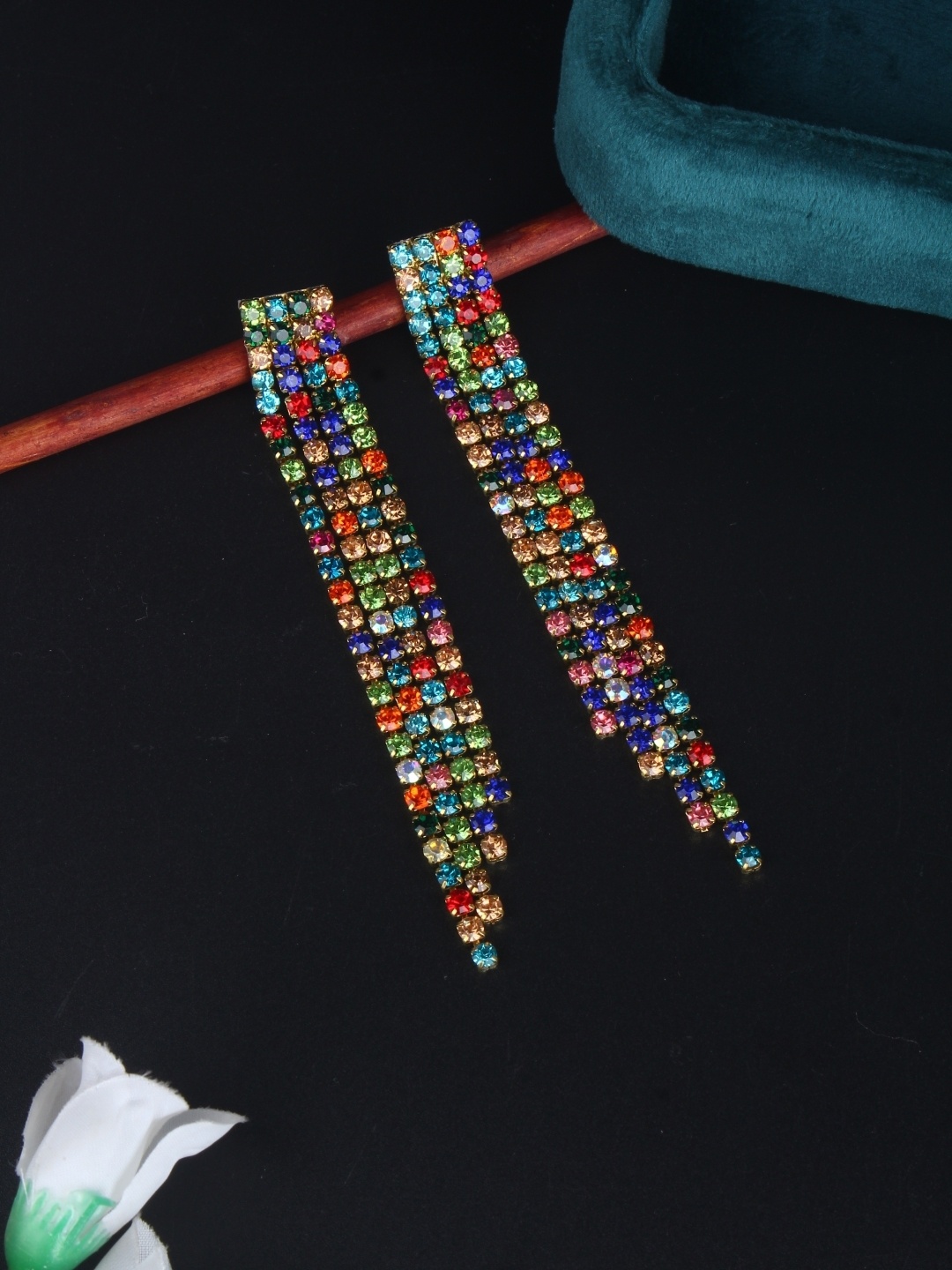 

KPOP Gold-Plated Rhinestone Contemporary Drop Earrings