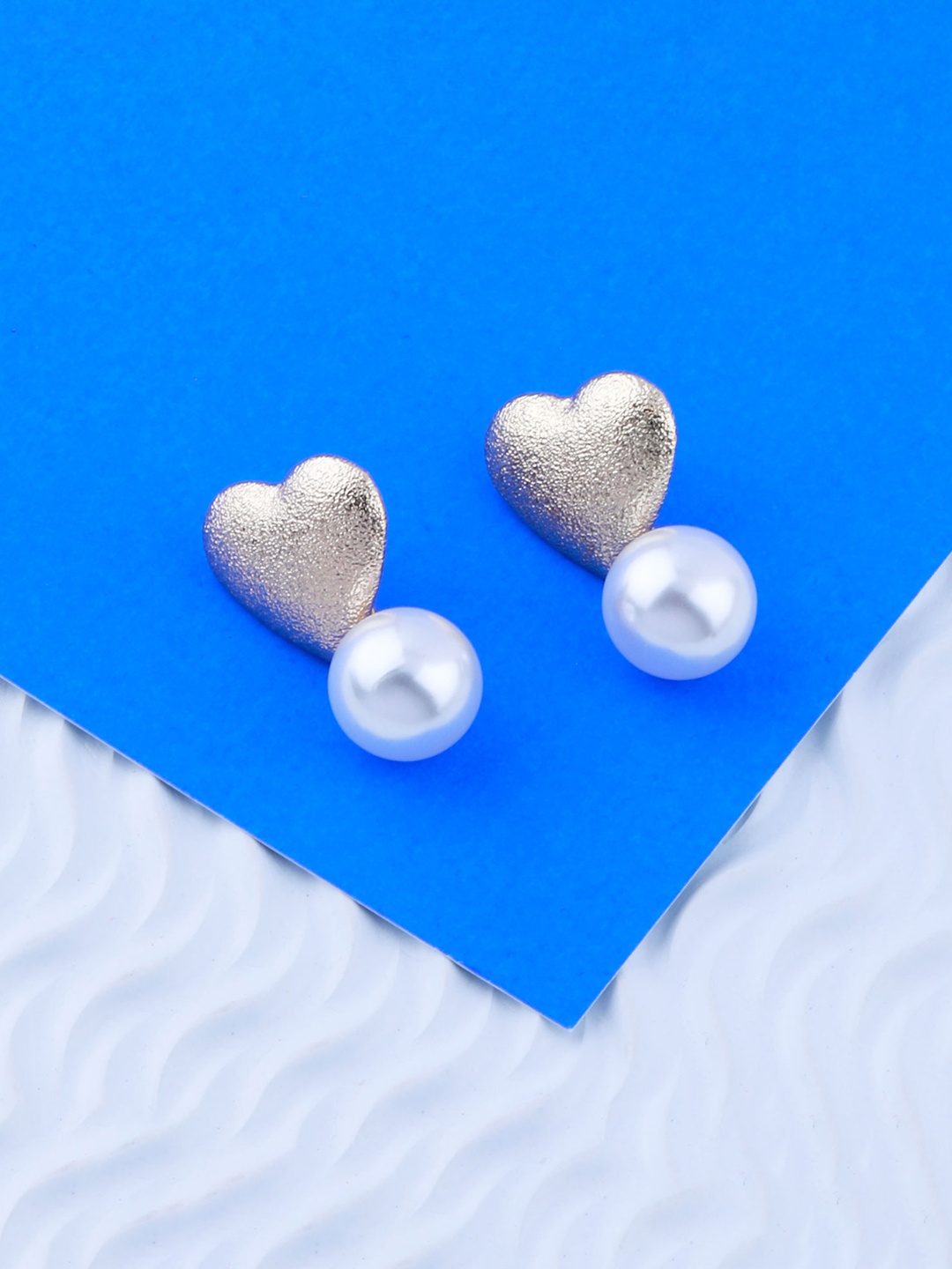 

Silver Shine Contemporary Studs Earrings, Gold