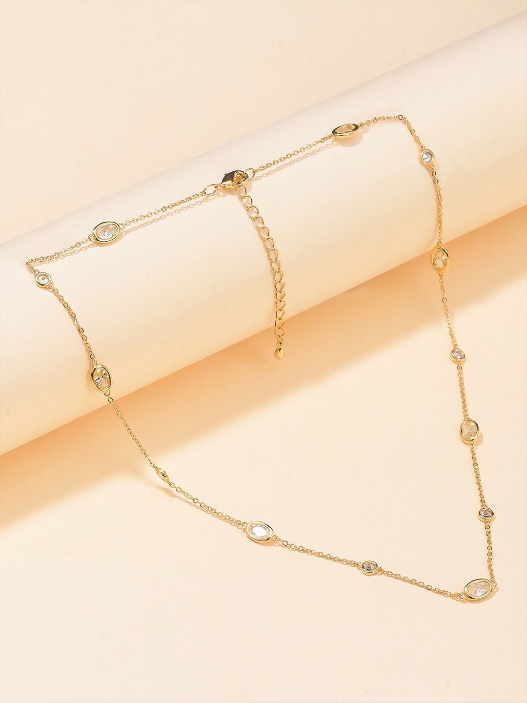 

Designbox Stone Studded Bohemian Chain, Gold