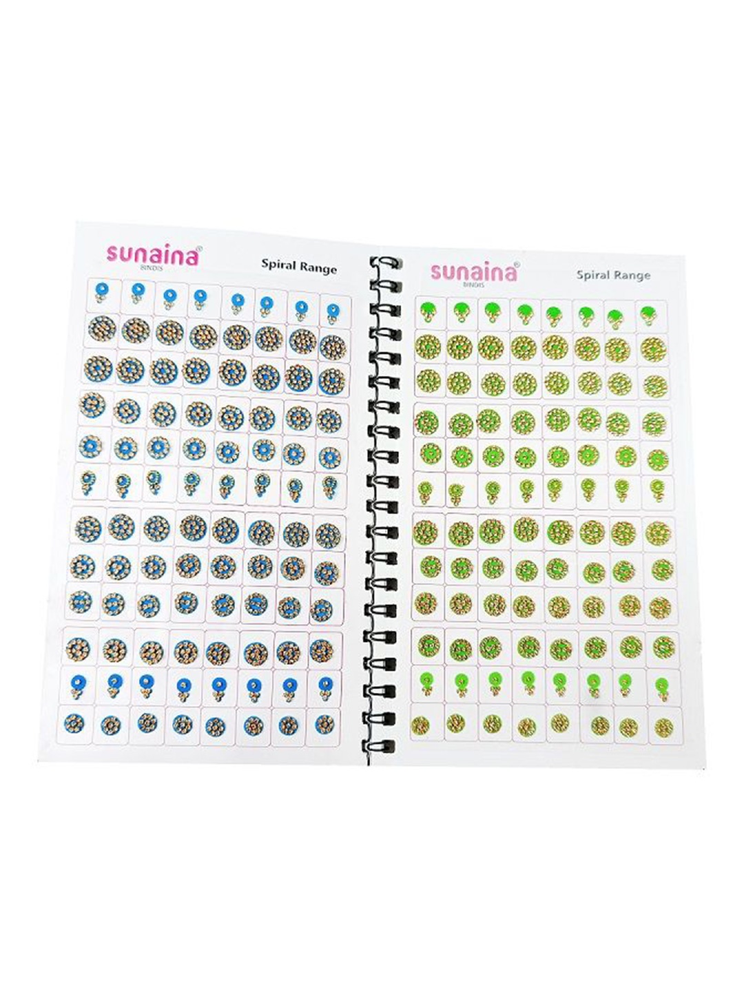 

Sunaina Self-Adhesive Stone Studded Bindi Book- 948 Pcs, Blue