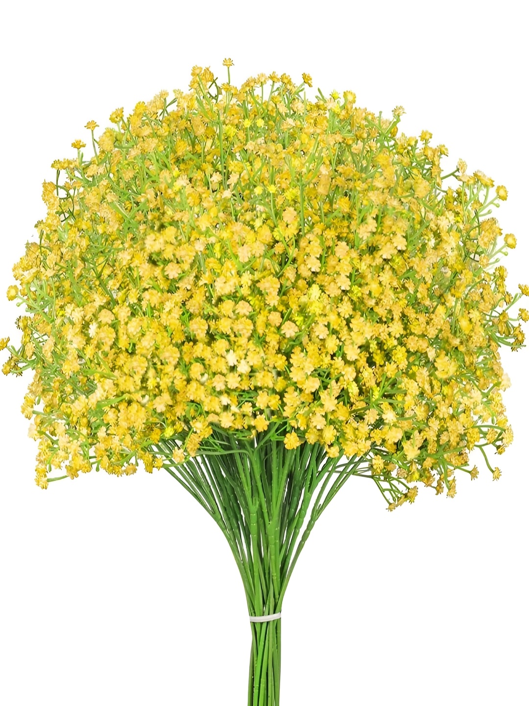 

VRB DECOR Yellow 4 Pieces Gypsophilia Artificial Flower