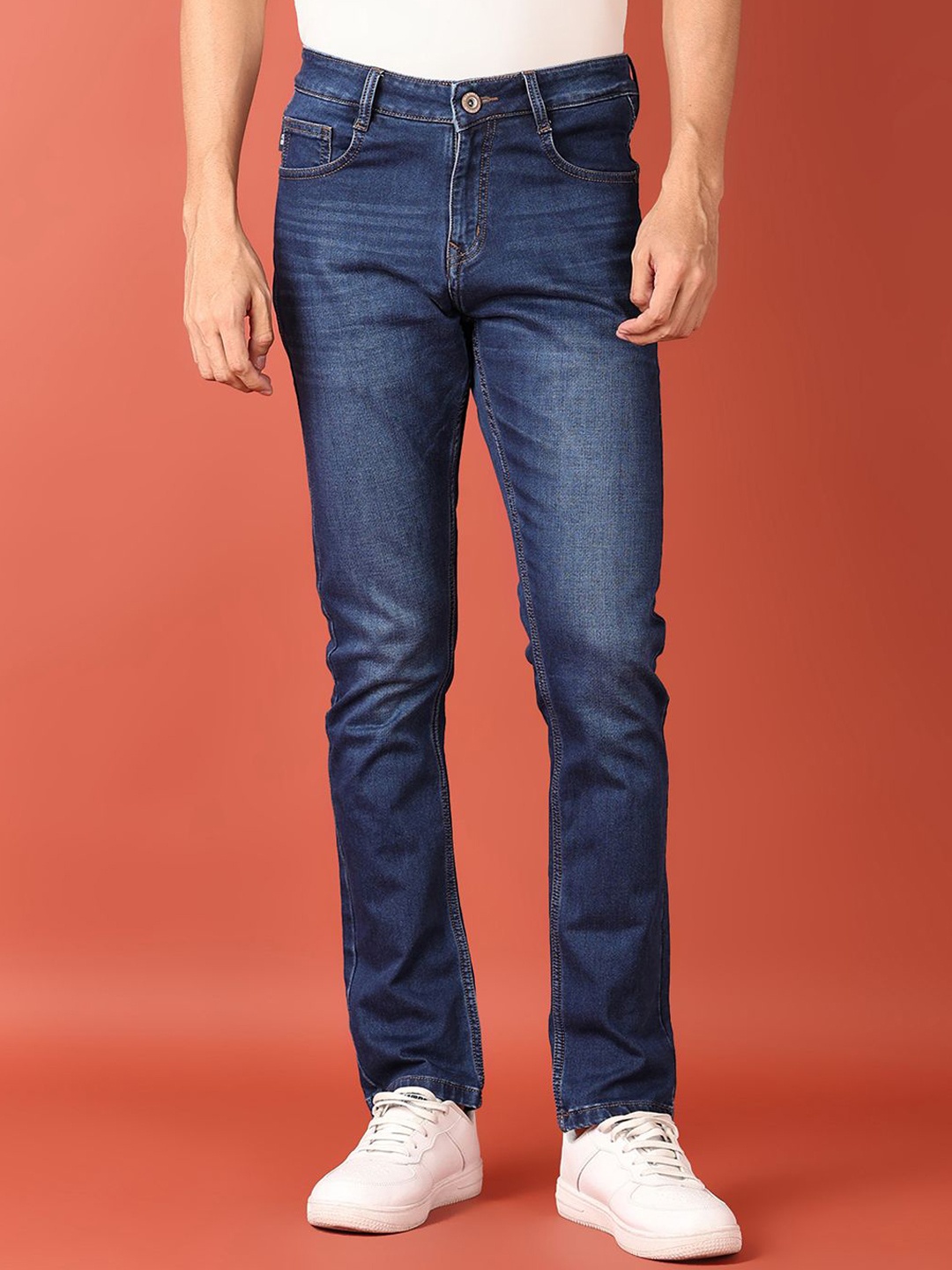 

V-Mart Men Skinny Fit Light Fade Stretchable Jeans, Blue