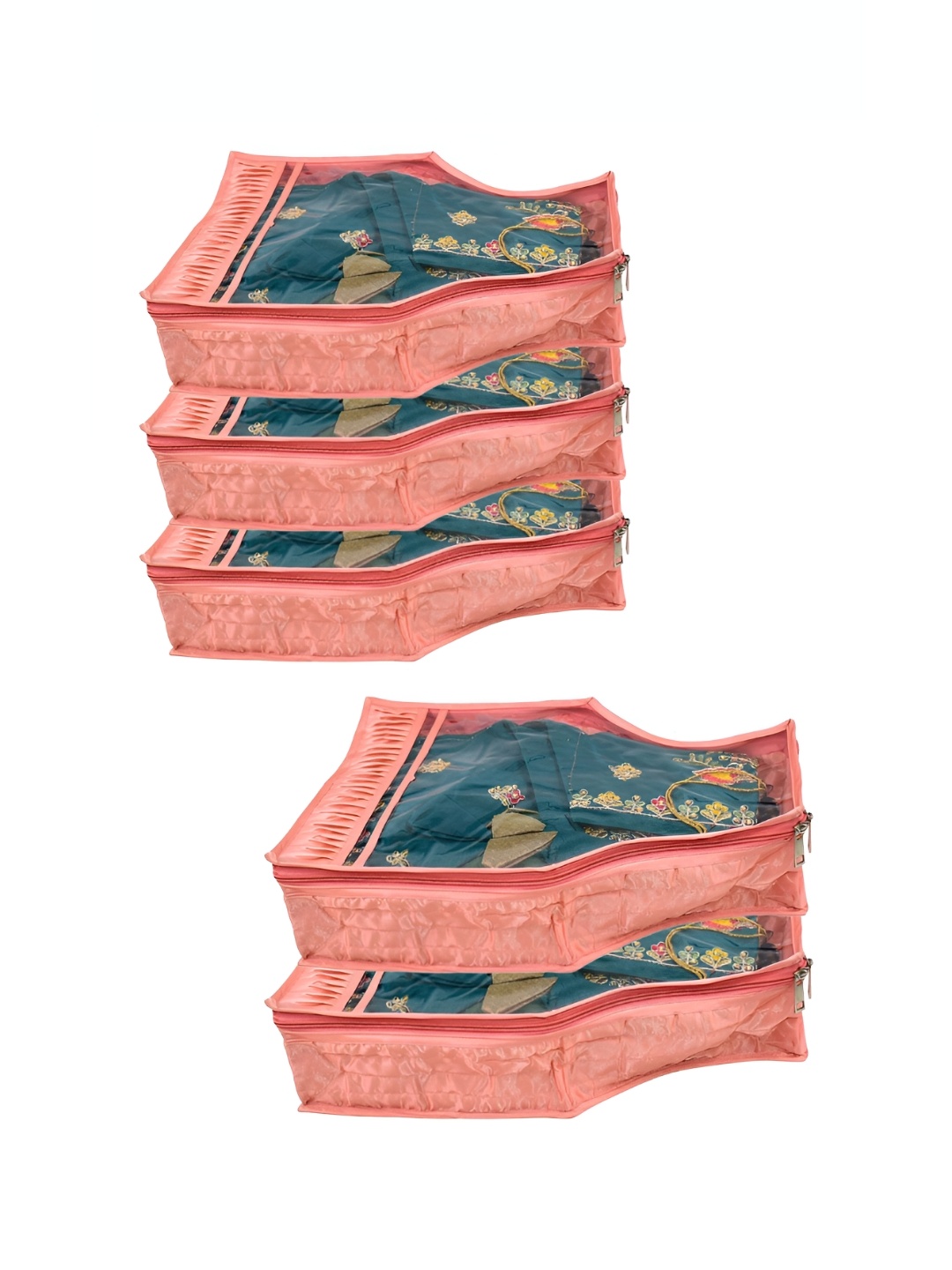 

Ajabh Peach-Coloured 5 Pieces Water Resistant Multi-Utility Organisers