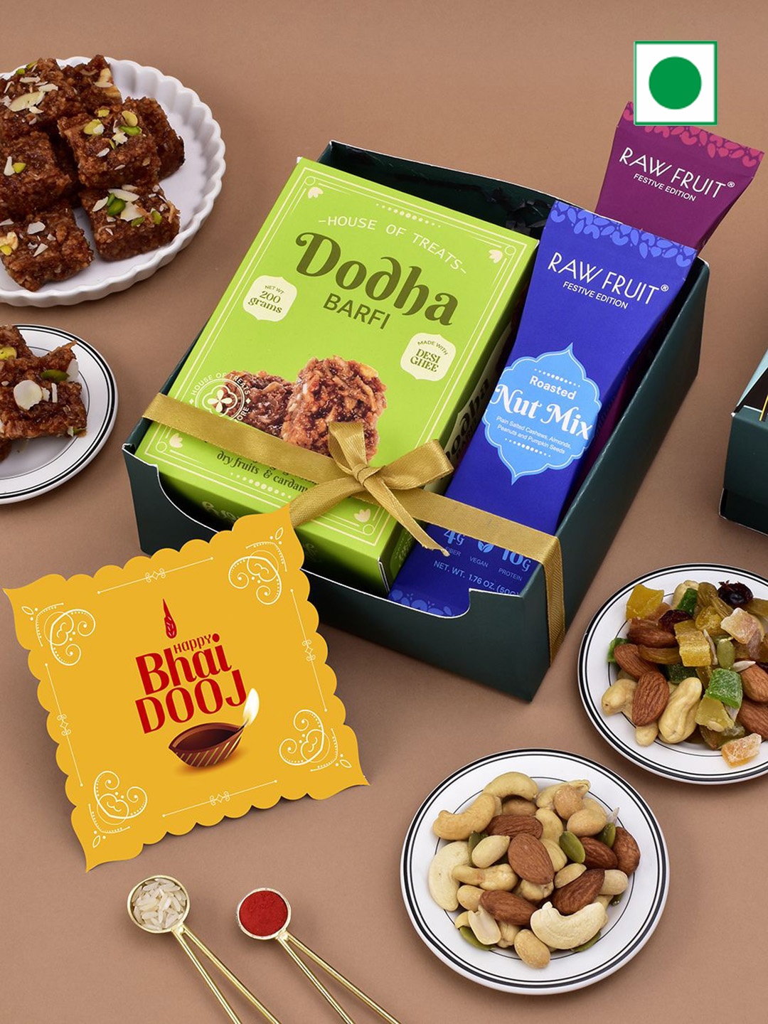 

RawFruit Bhai Dooj Gift Hamper, Green