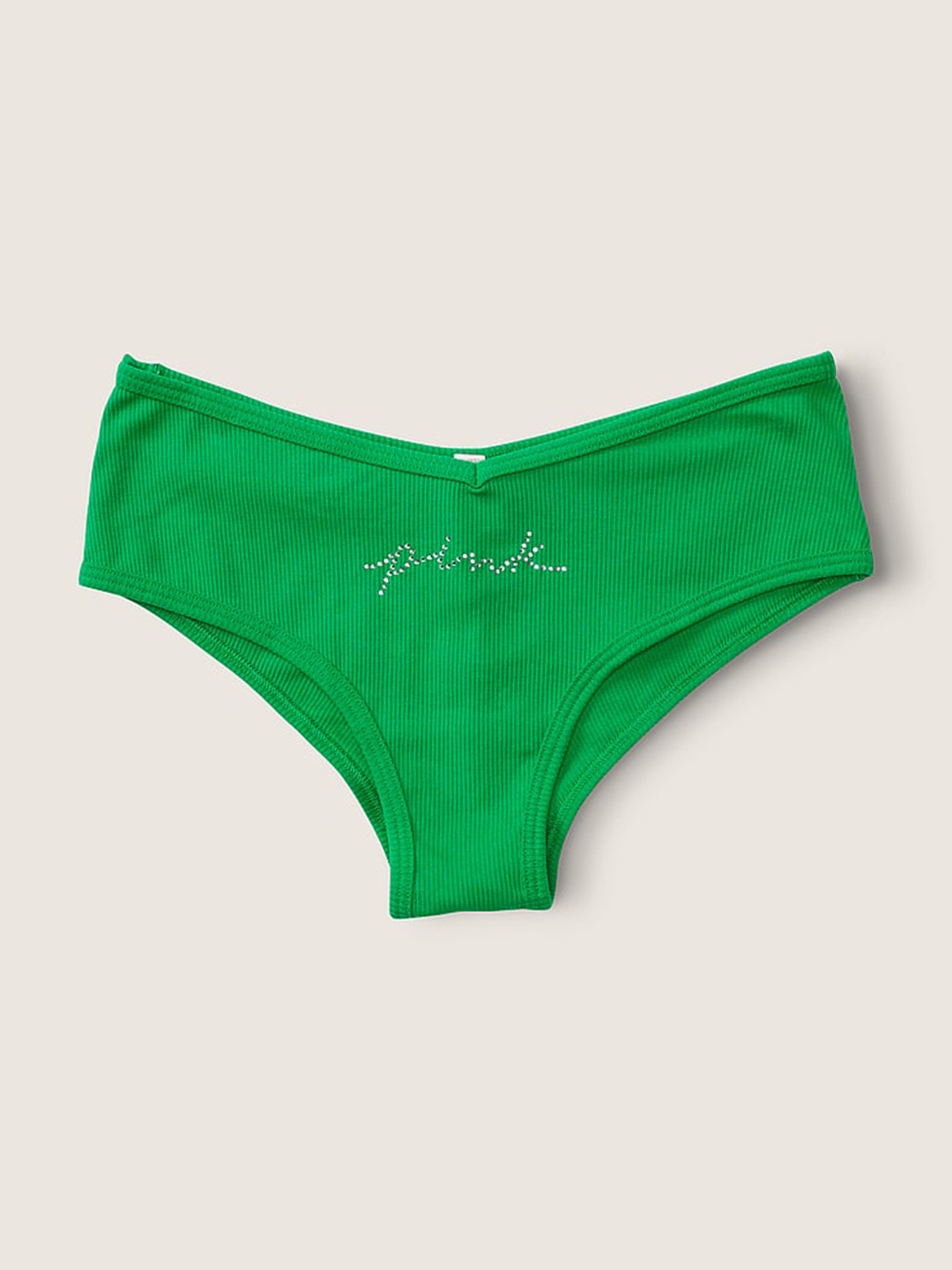 

Victoria's Secret Women Self Design Basic Briefs, Green