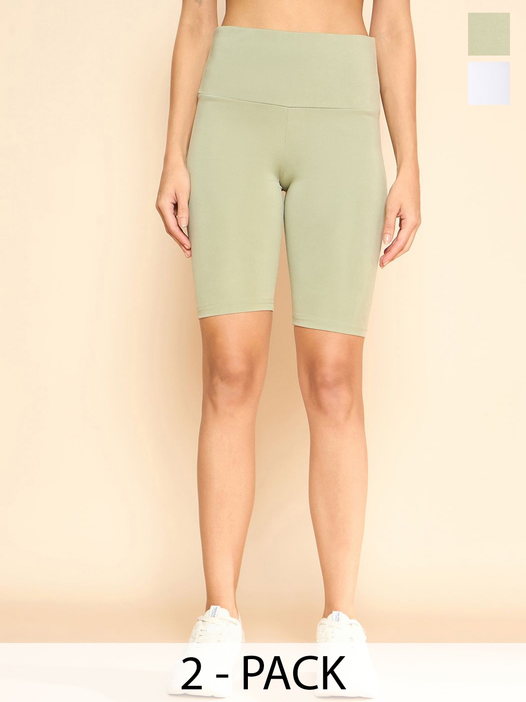 

COLOR CAPITAL Pack Of 2 High-Rise Gym Tights, Green