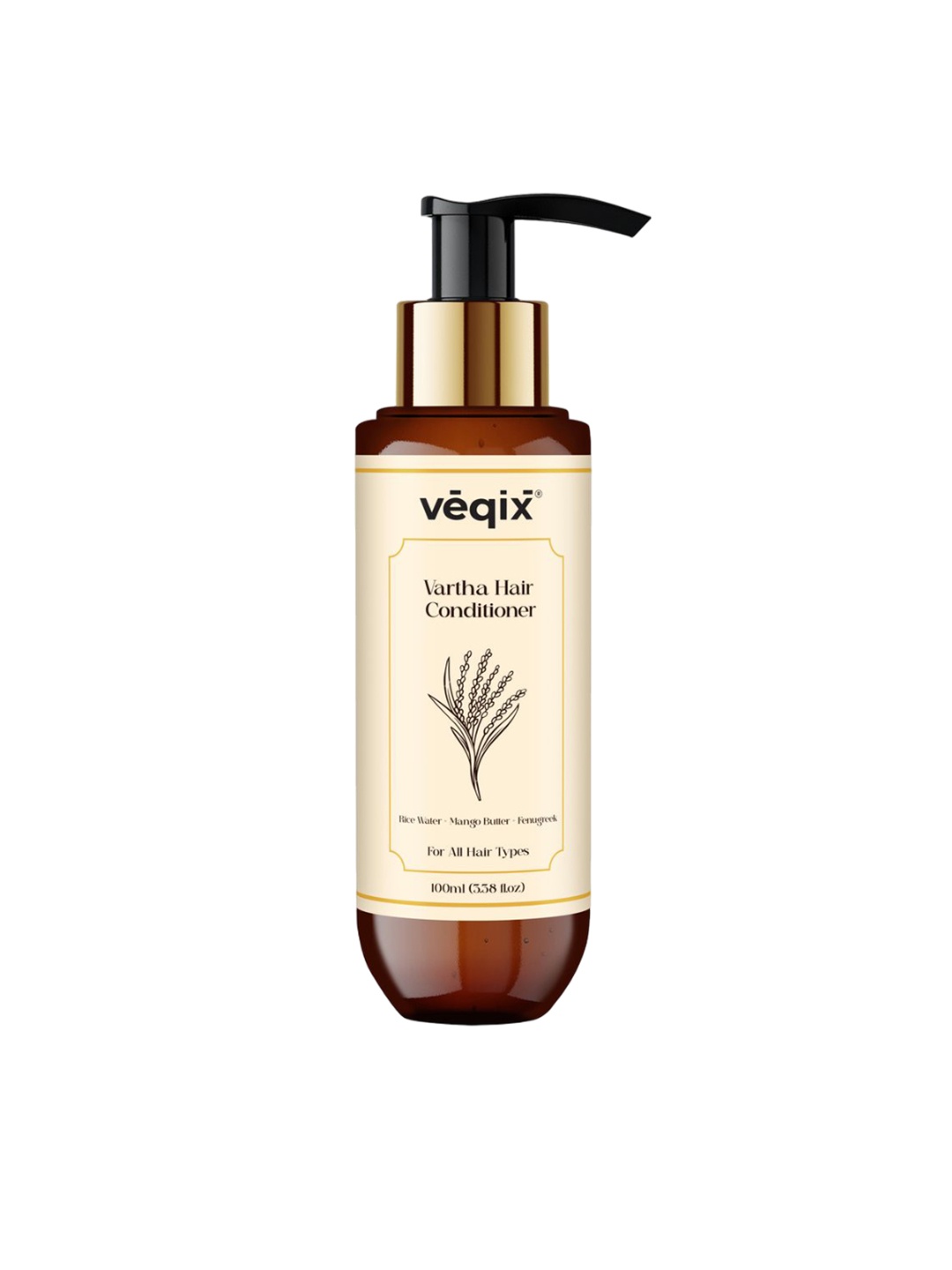 

VEQIX Vartha Hair Conditioner For Damaged Hair With Aloe Vera- 100 ml, Brown