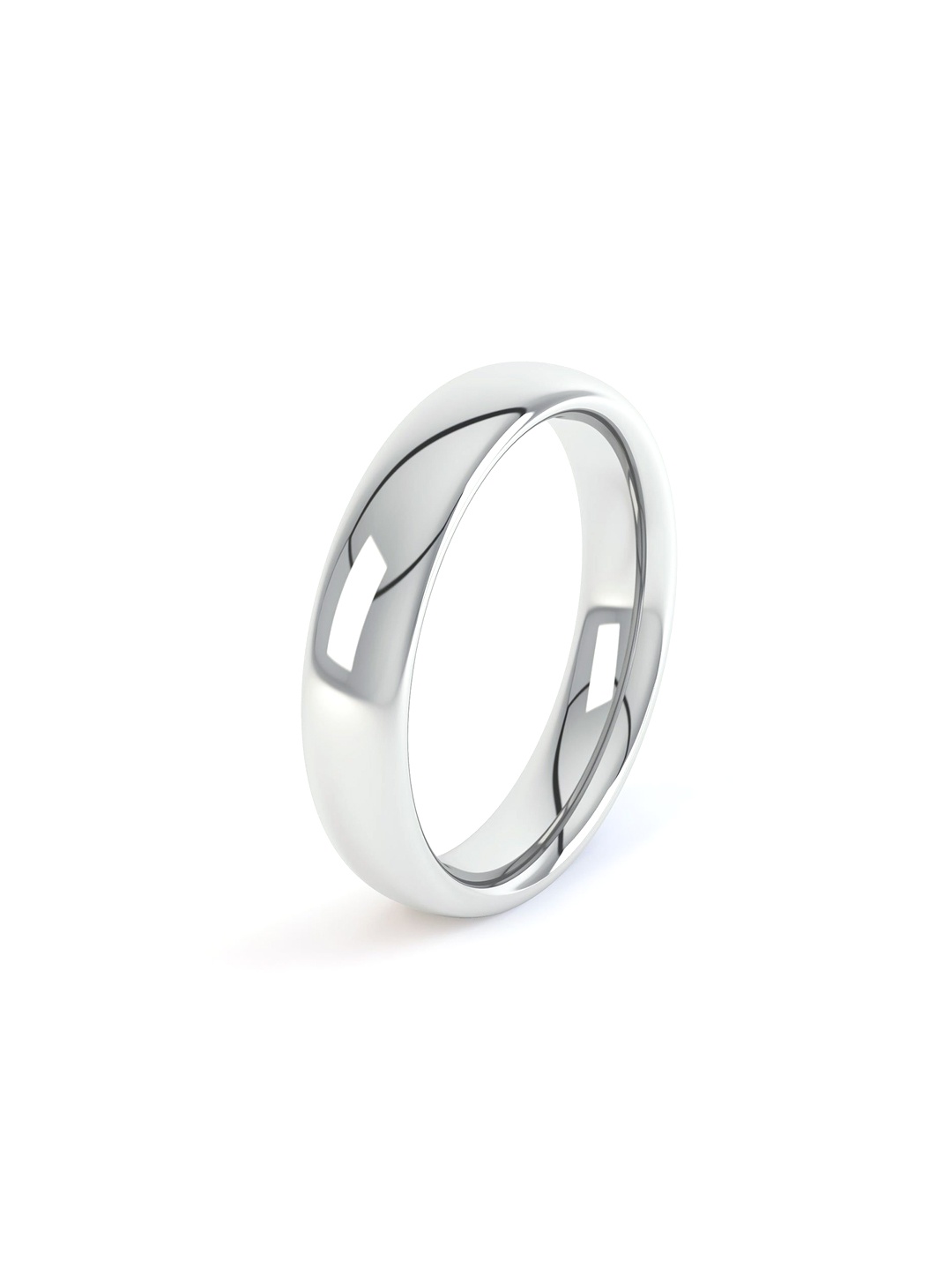 

De Flossy Silver 925 Silver Unisex Half Round Finger Ring