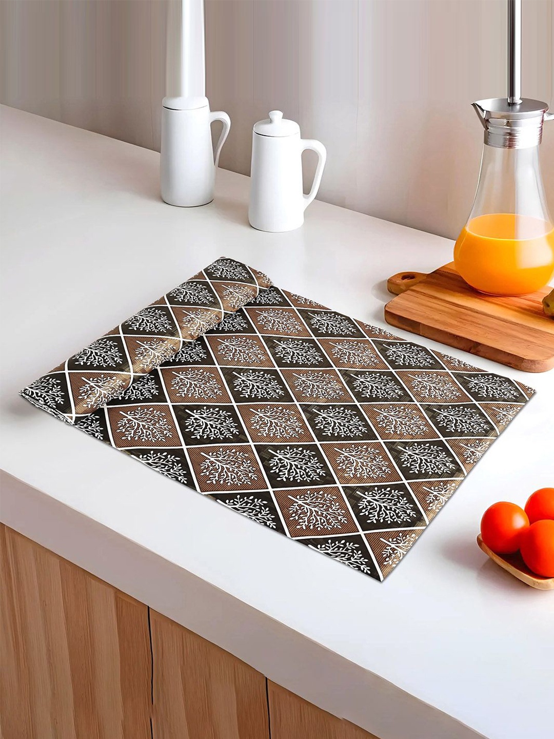 

Kuber Industries Brown Water Resistant Shelf Liner Organiser
