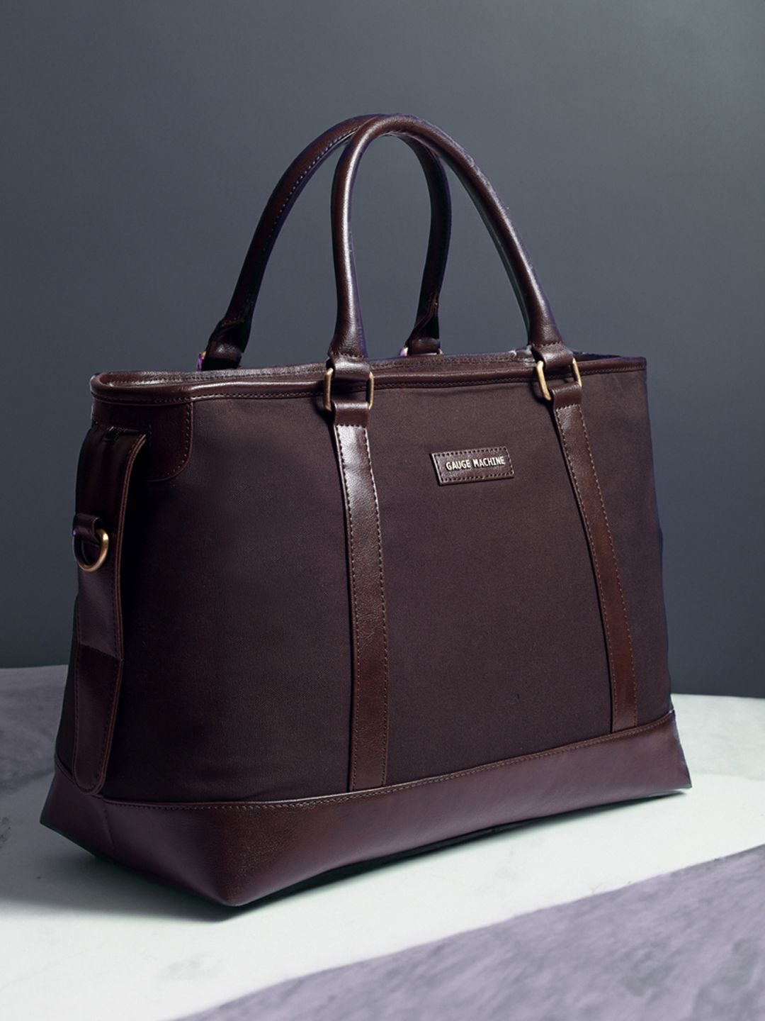 

Gauge Machine Brown-Tote Duffle Bag