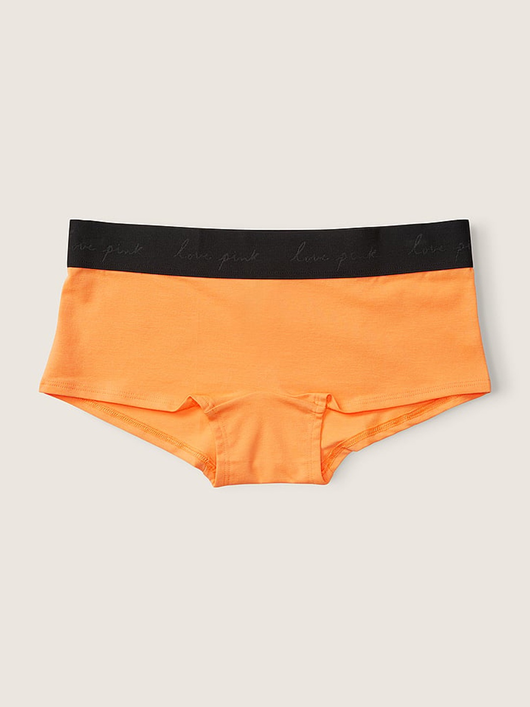 

Victoria's Secret Women Solid Cotton Boyshort Briefs, Orange