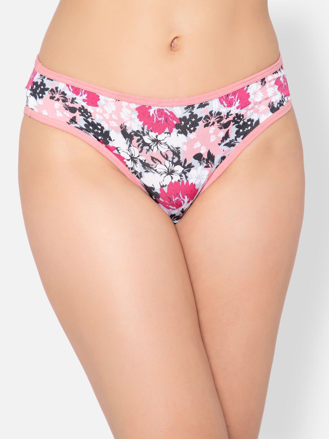 

Clovia Printed Cotton Bikini Briefs PN5102B22S, Pink