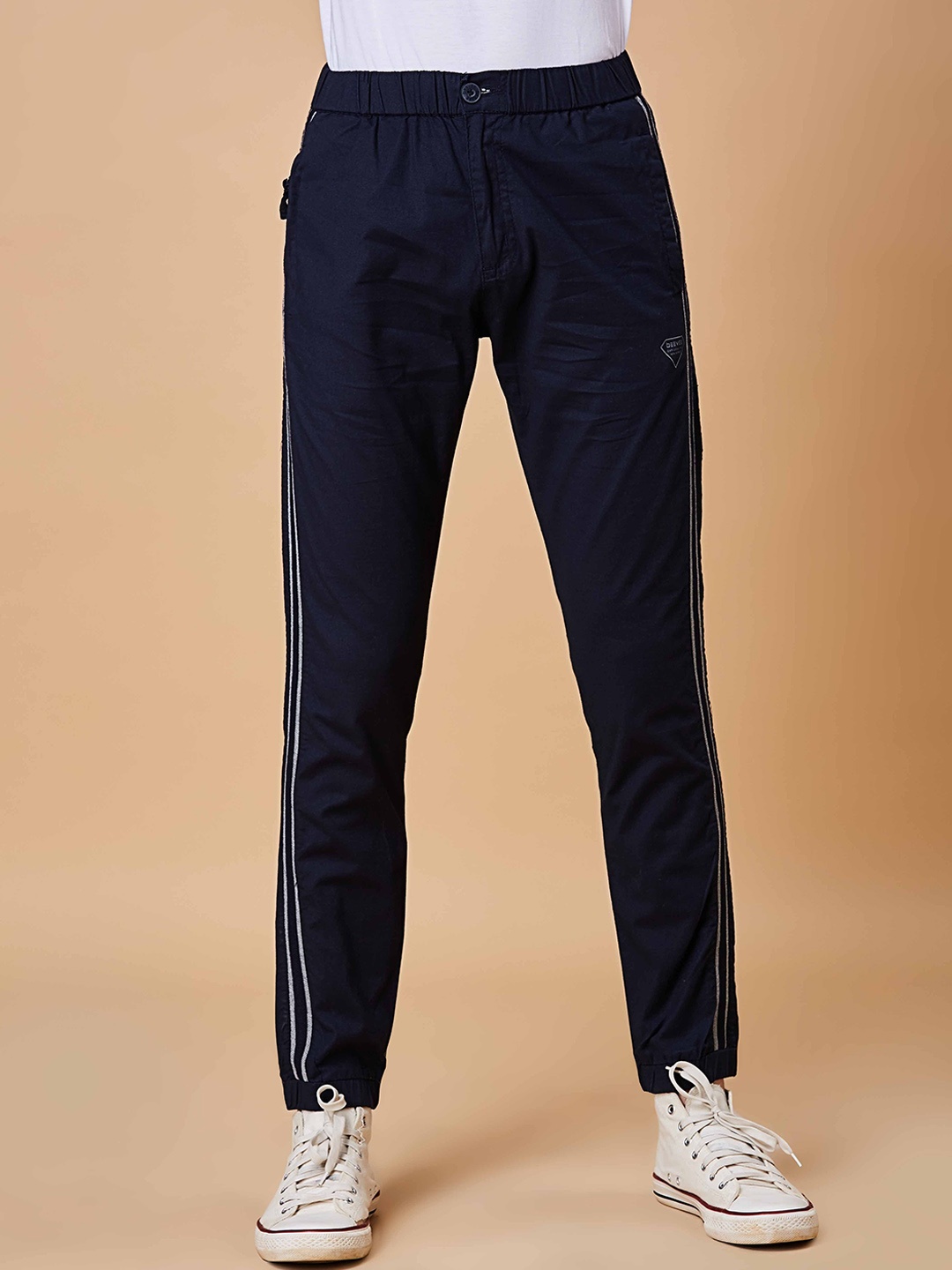 

beevee Men Classic Joggers Trousers, Navy blue