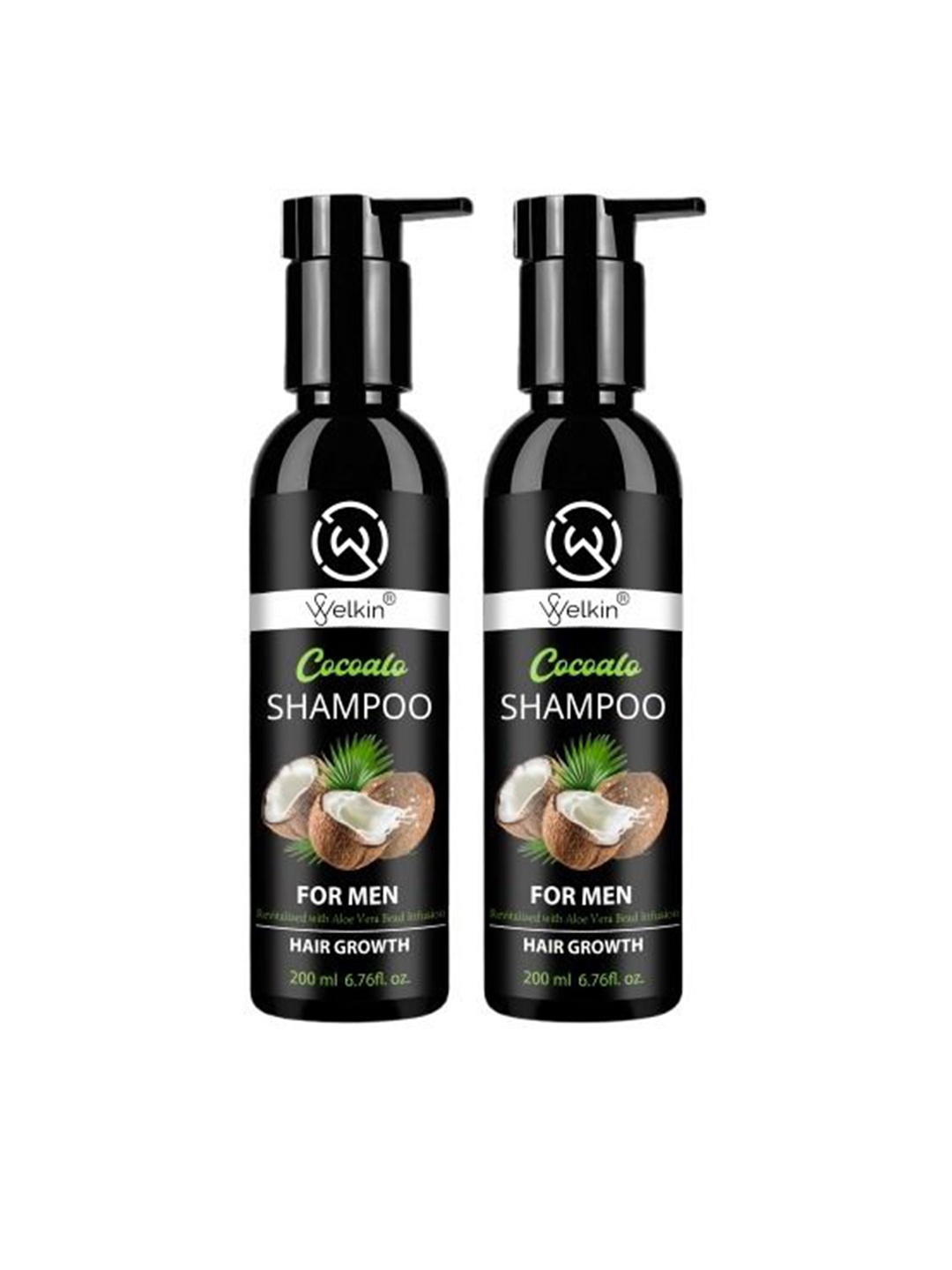 

WELKIN Set Of 2 Cocoalo Shampoo With Aloe Vera - 200 ml Each, White