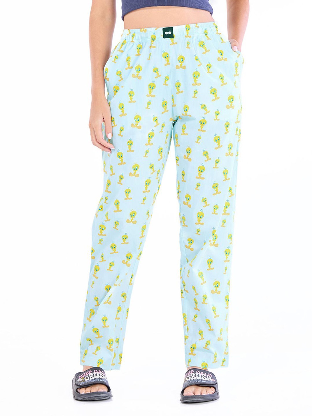 

Bewakoof Women's Blue All Over Printed Pyjamas