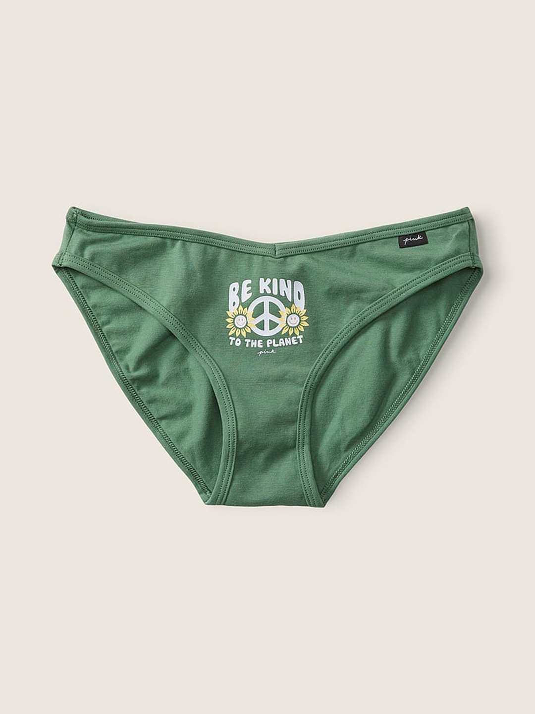 

Victoria's Secret Women Typography Printed Mid-Rise Bikini Briefs, Green
