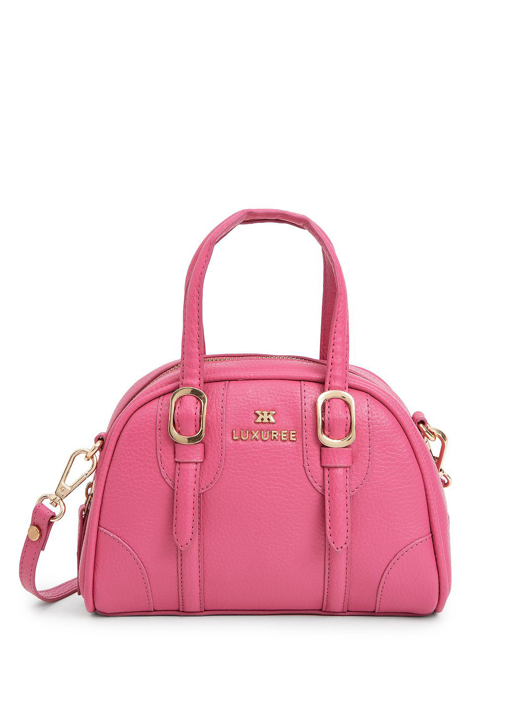 

KLEIO Women Textured Satchel Bag, Pink