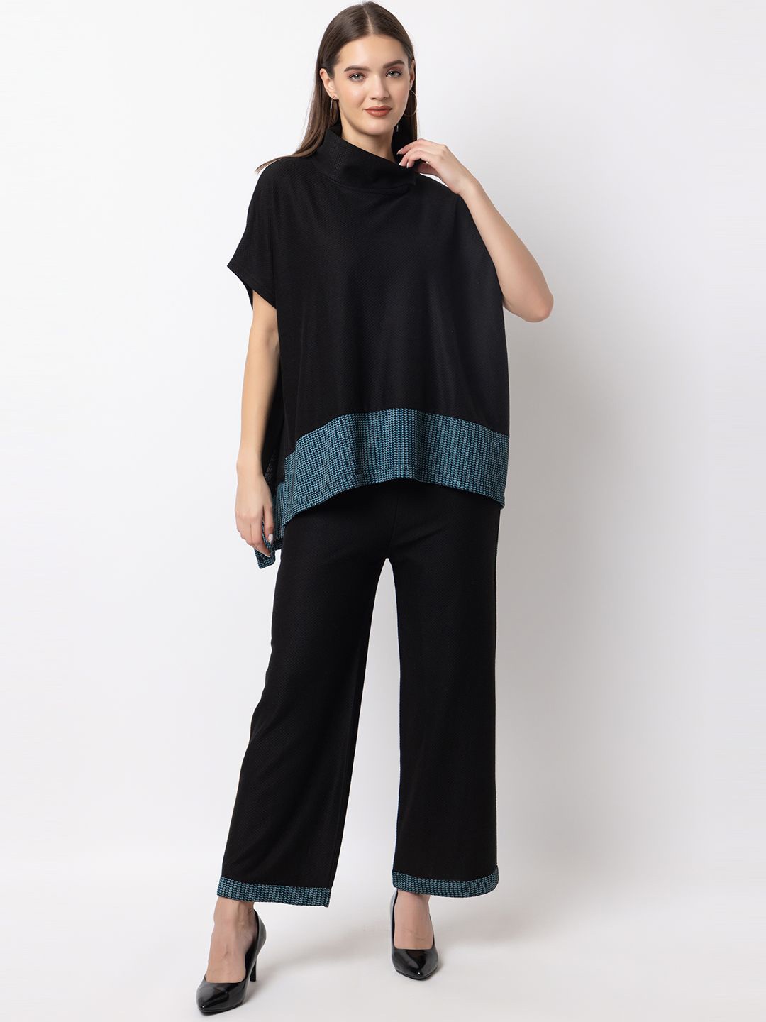 

KEIKO Ethnic Motifs Printed Tunic with Trousers, Black