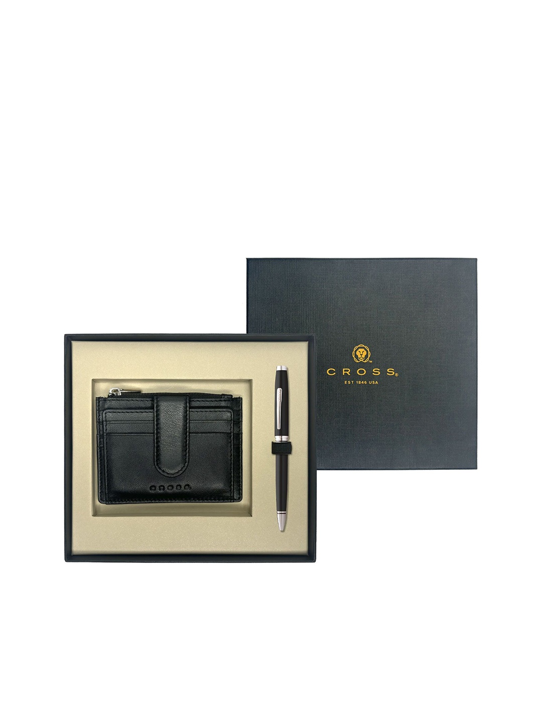 

Cross Unisex Coventry Black Lacquer Ball Point Pen & Card Holder Gift Set