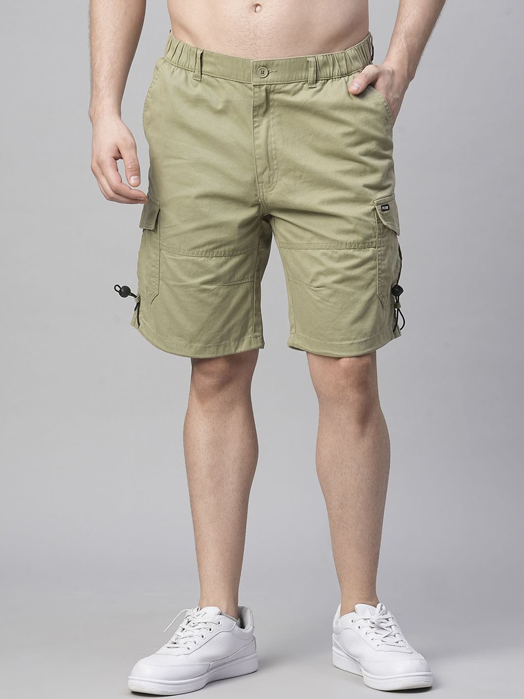 

PRONK Men Relaxed Fit Cargo Shorts, Green